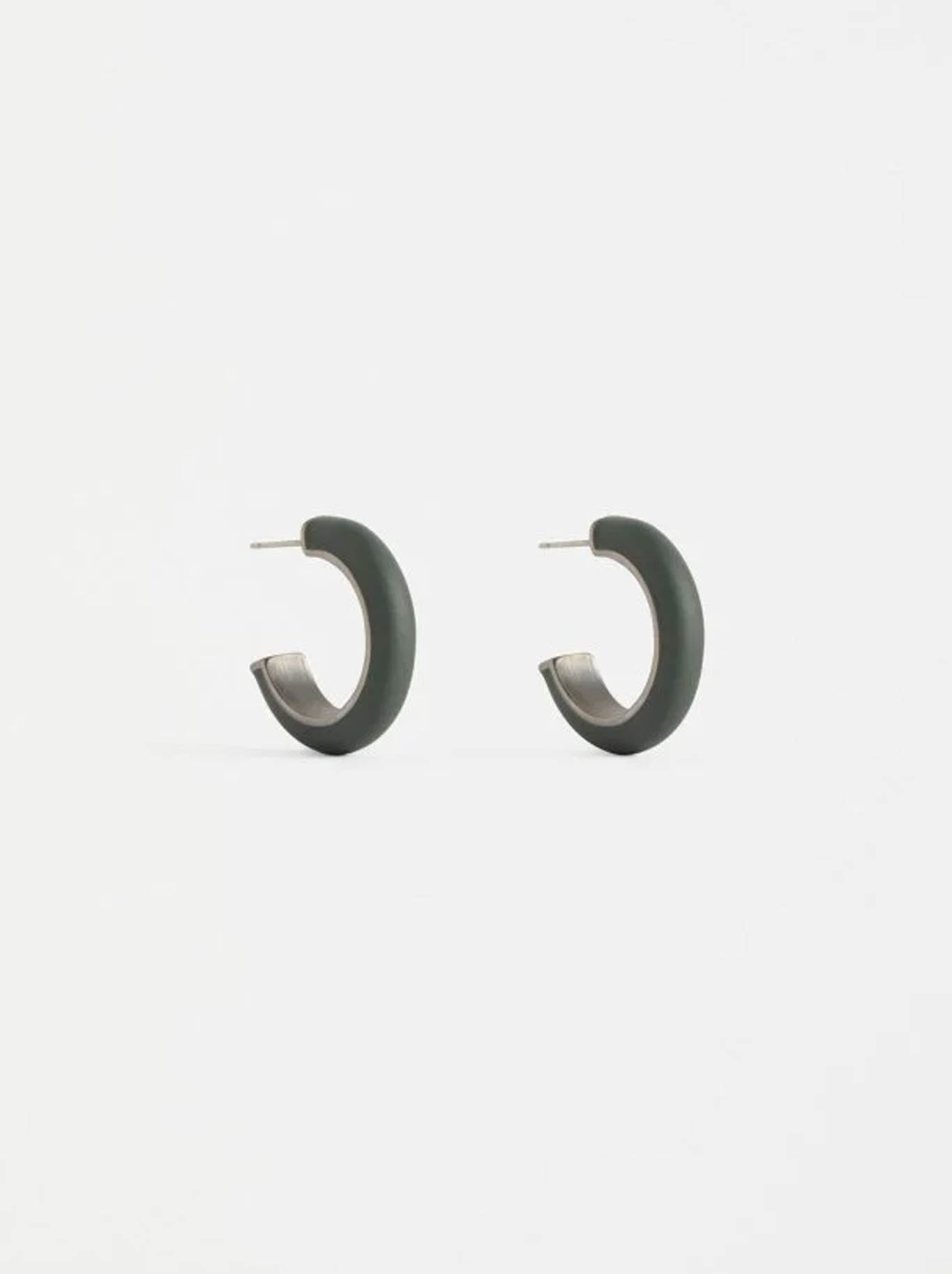 ELK EMAL MINI HOOP EARRING (Cobalt)