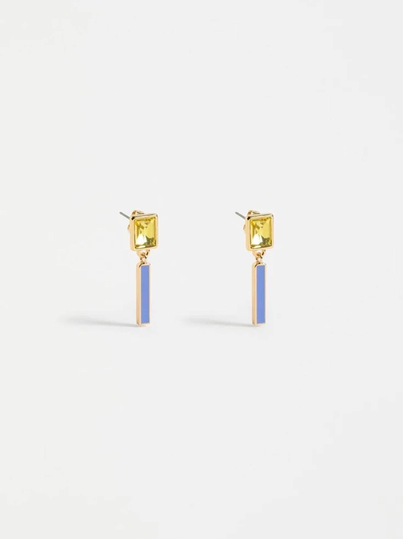 Image of Earrings. Product name - ELK IVAL SHORT DROP EARRING in Chartruese colour by brand - Elk