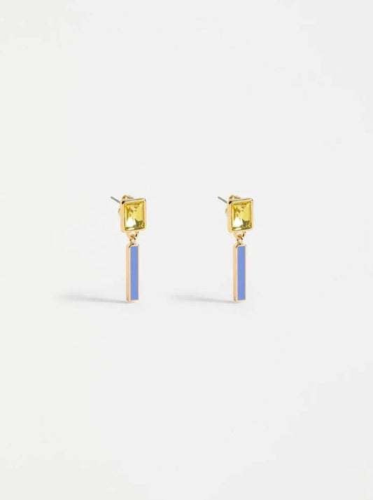 Image of Earrings. Product name - ELK IVAL SHORT DROP EARRING in Chartruese colour by brand - Elk