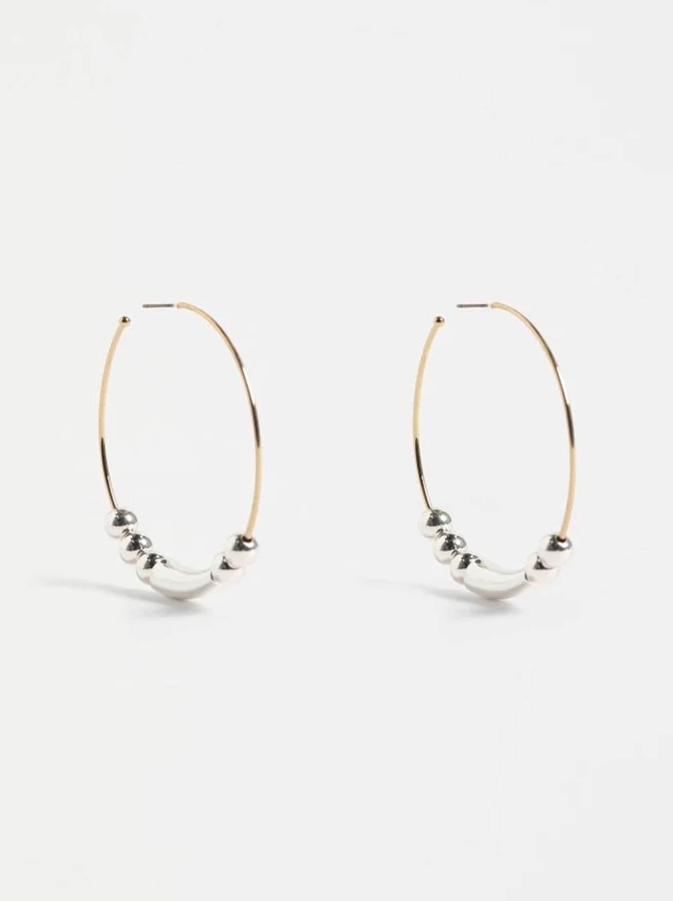 Image of Earrings. Product name - ELK ENNA LARGE HOOP EARRING in Gold colour by brand - Elk