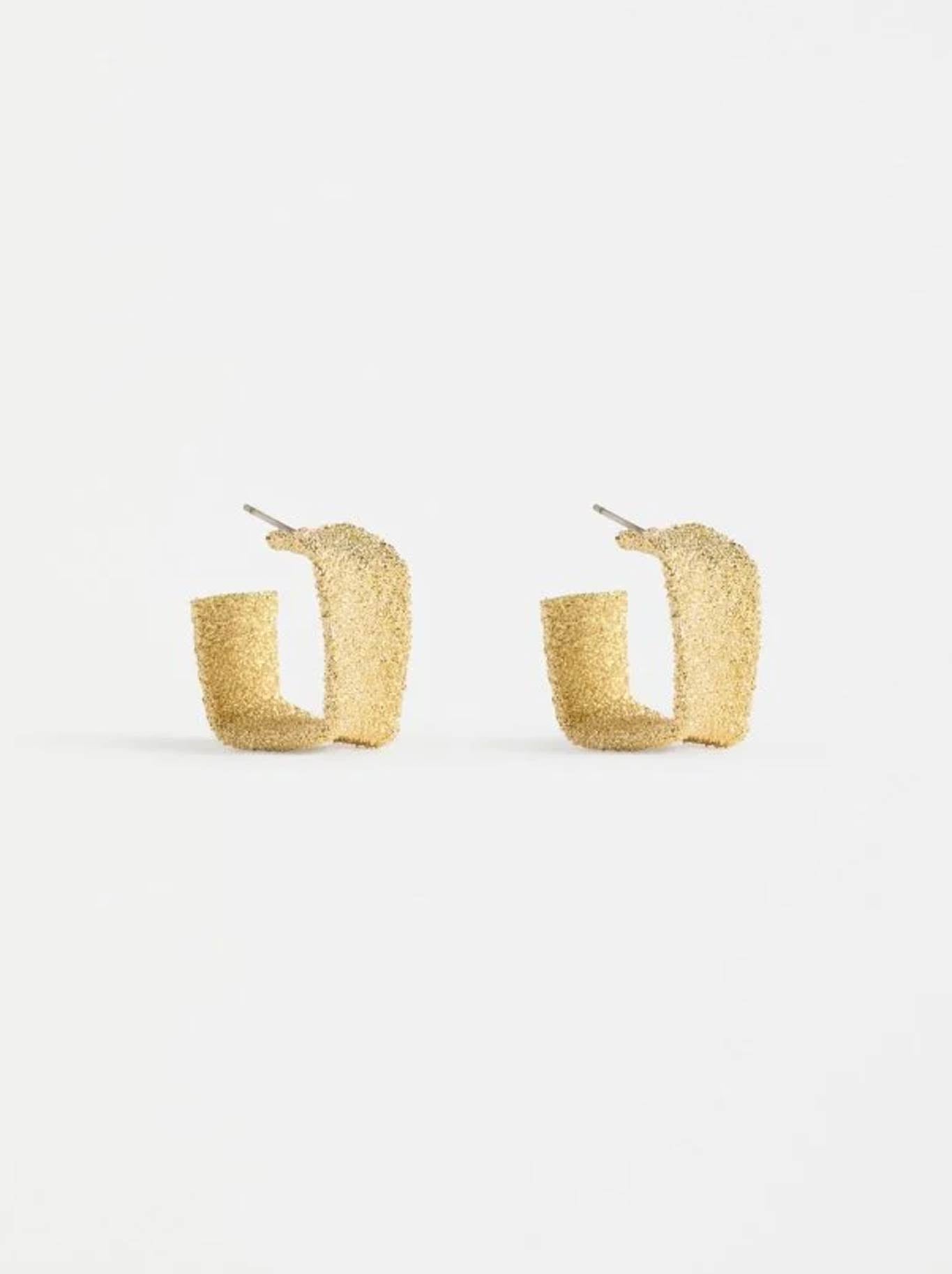 Image of Earrings. Product name - ELK DETTA HOOP EARRING in Gold colour by brand - Elk