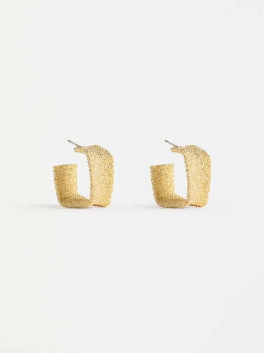 Image of Earrings. Product name - ELK DETTA HOOP EARRING in Gold colour by brand - Elk