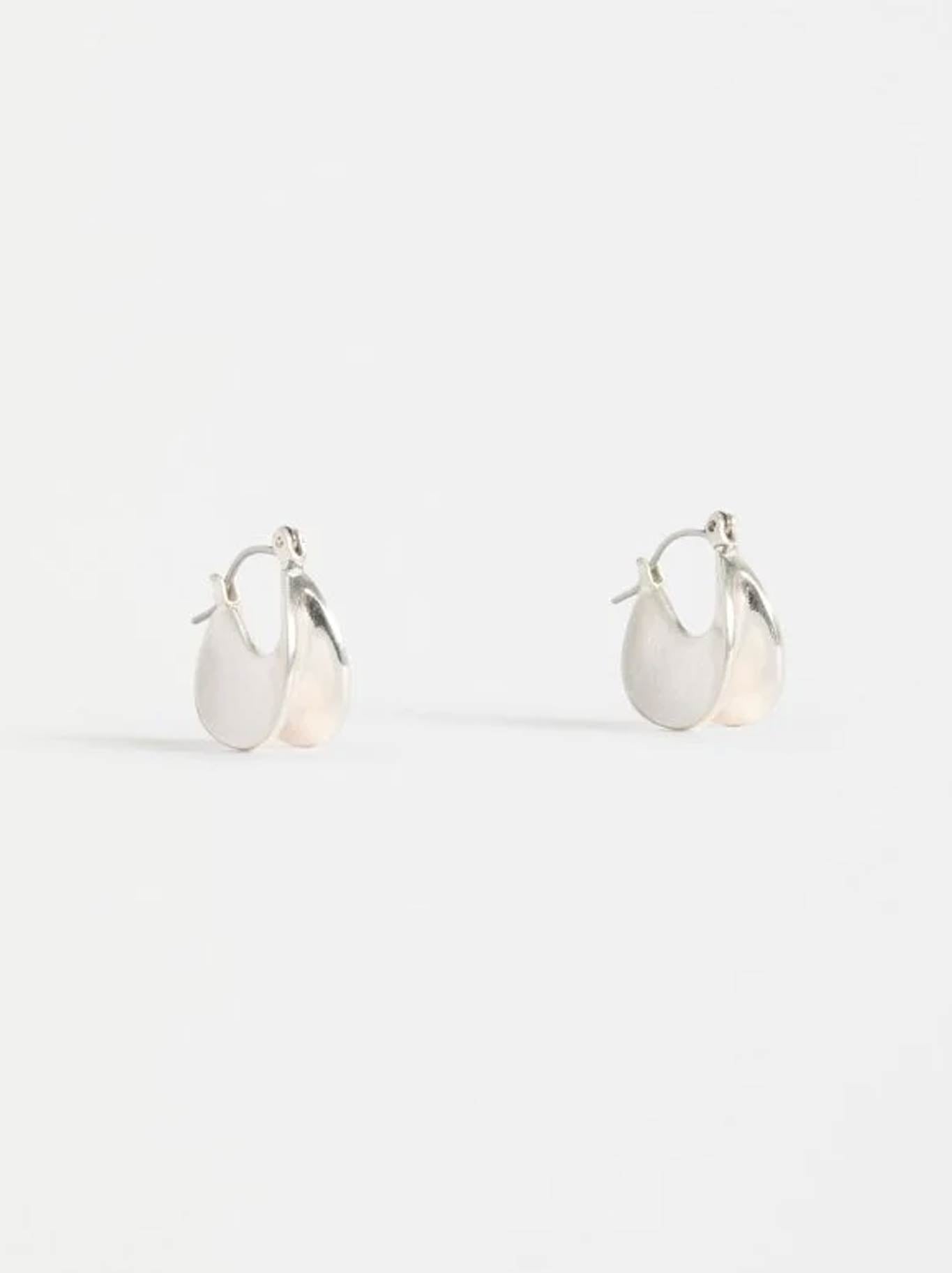 Image of Earrings. Product name - ELK APENN SMALL HOOP EARRING in Silver colour by brand - Elk