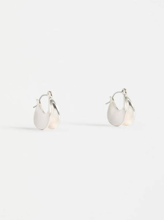 Image of Earrings. Product name - ELK APENN SMALL HOOP EARRING in Silver colour by brand - Elk