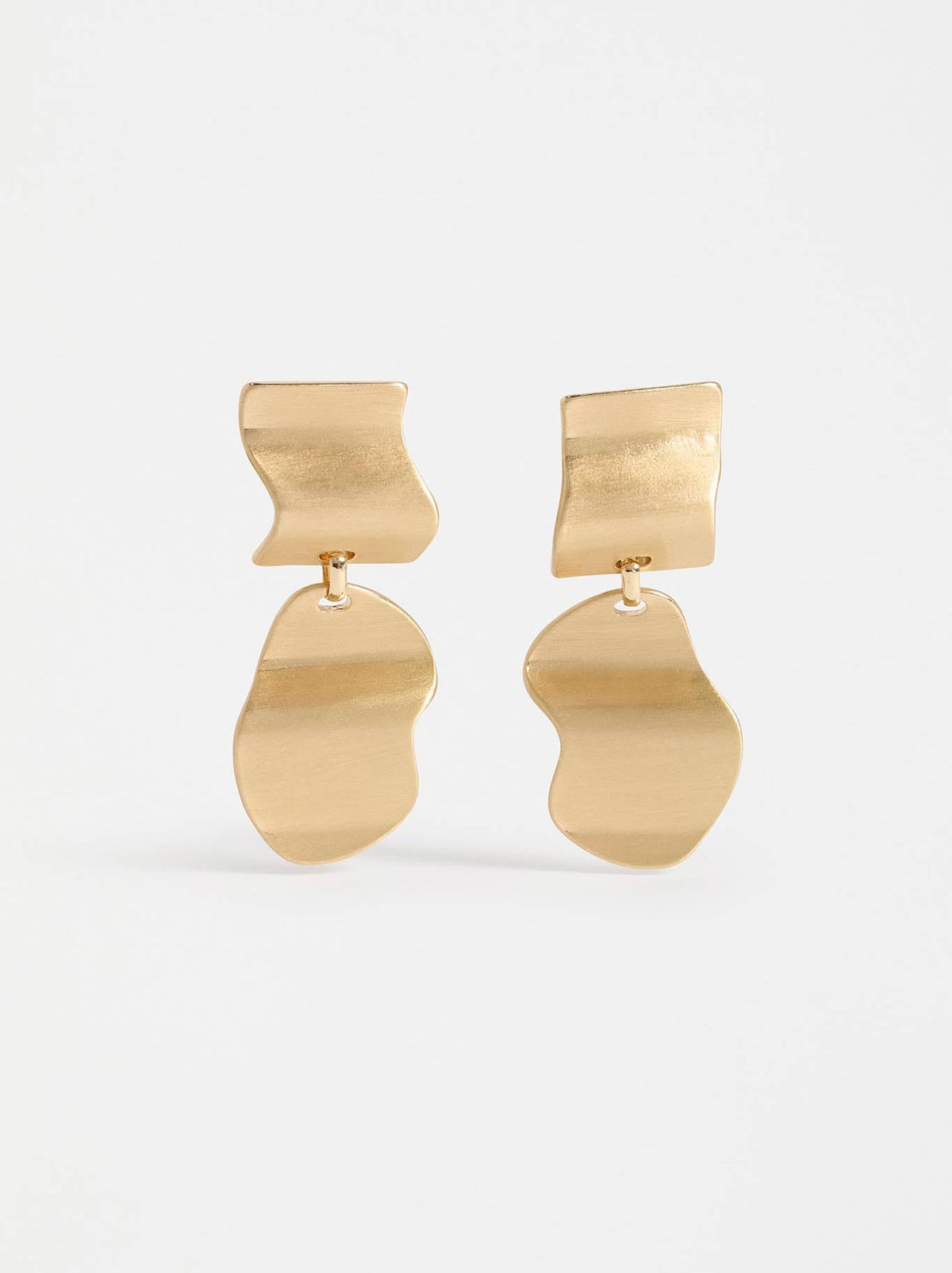 Image of Earrings. Product name - ELK SAVVEN DROP EARRING in Gold colour by brand - Elk