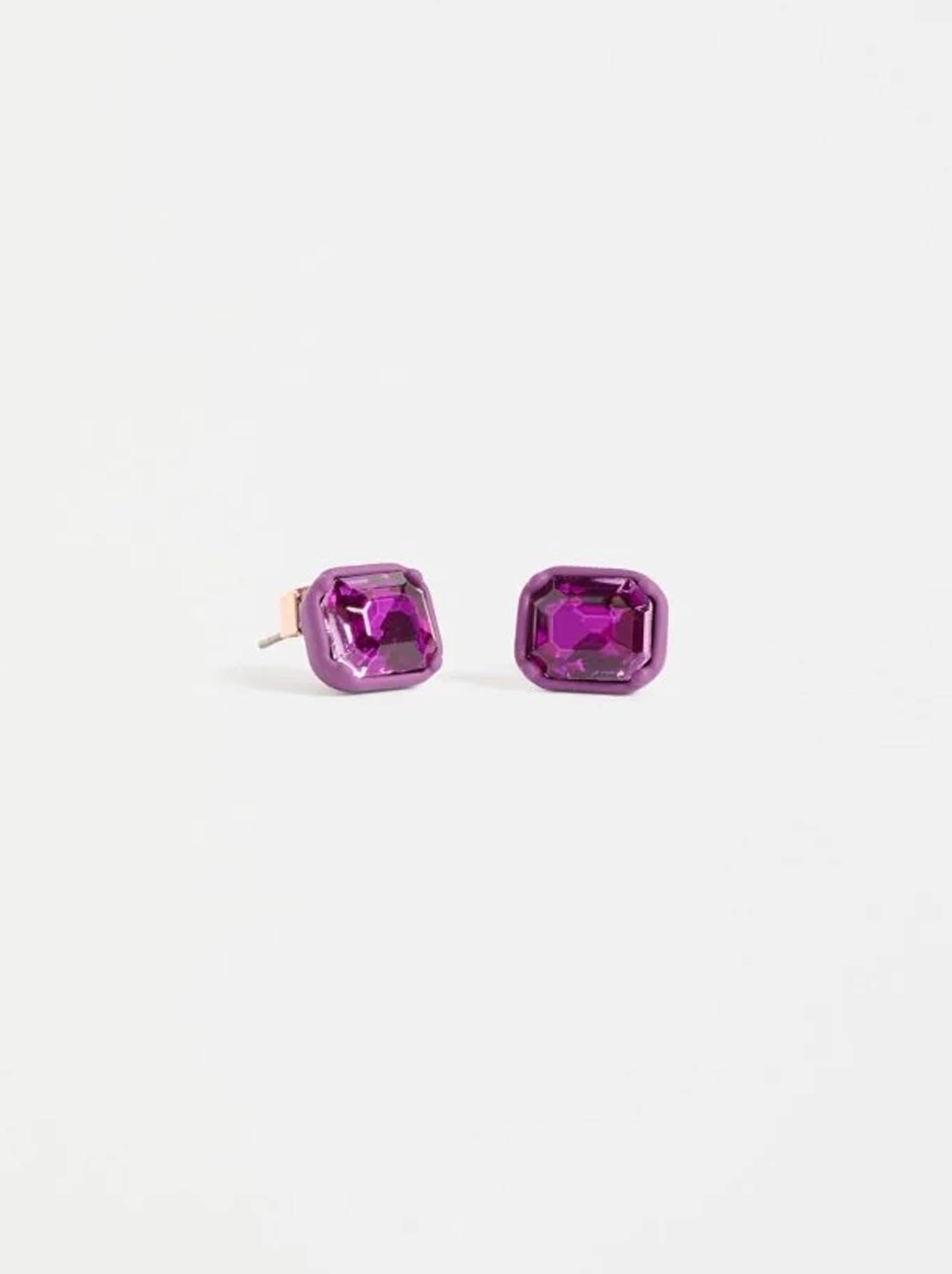 Image of Earrings. Product name - ELK JULE MINI STUD EARRINGS in Fuscia colour by brand - Elk