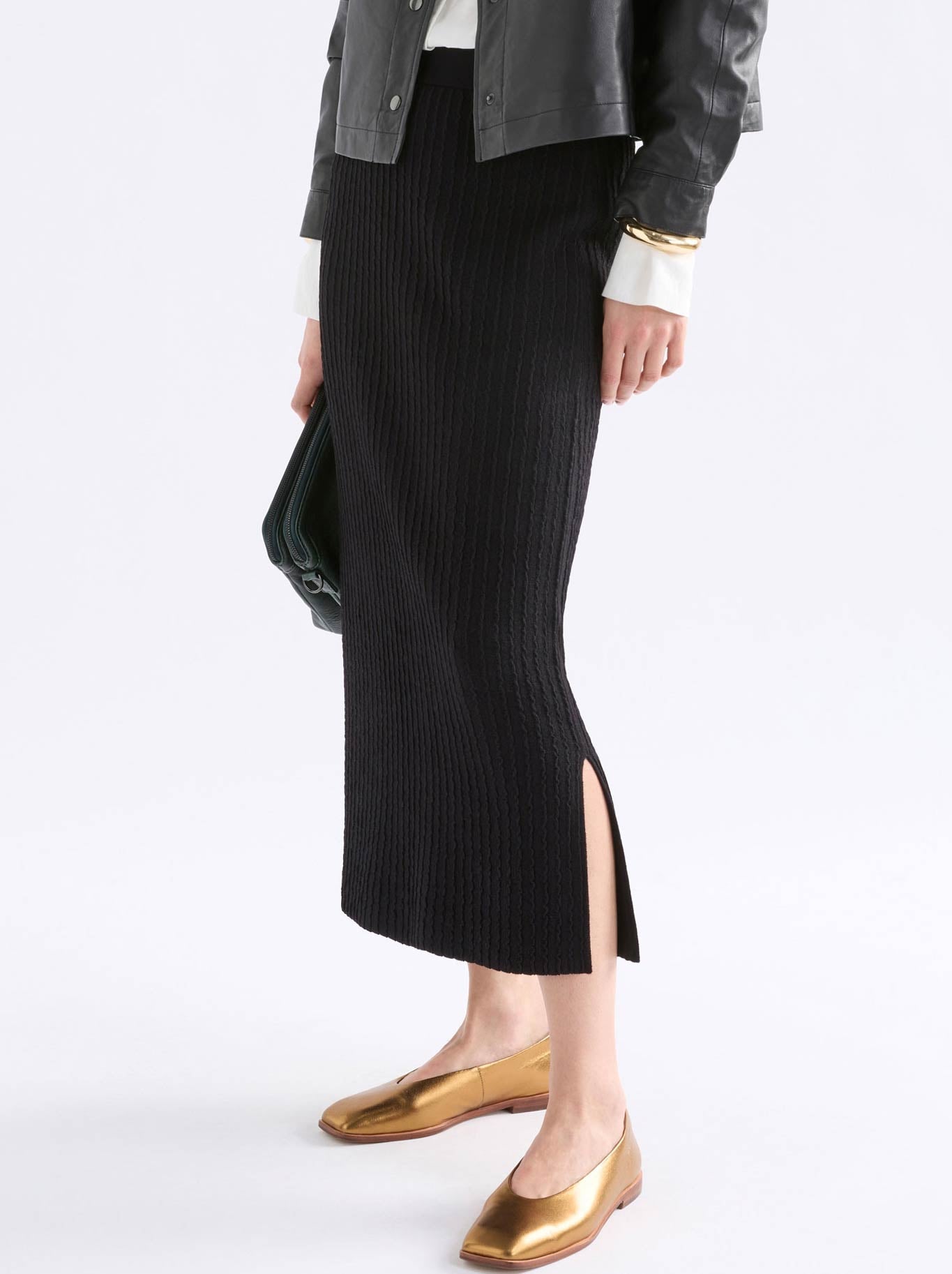 ELK BEIM KNIT SKIRT (Black)