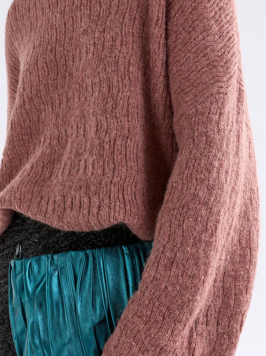 Elk Agna Pattern Sweater (Rosewood)