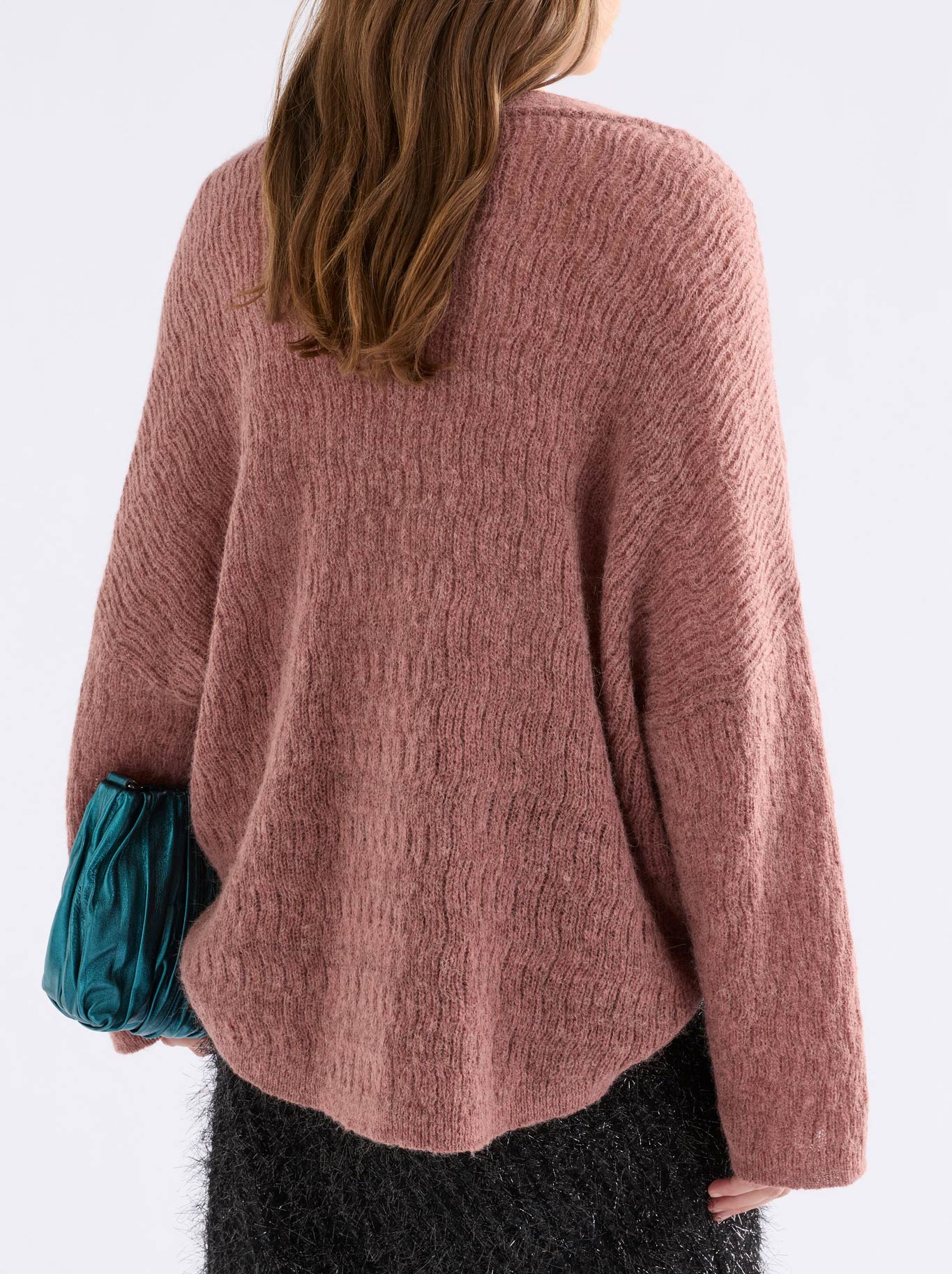 Elk Agna Pattern Sweater (Rosewood)