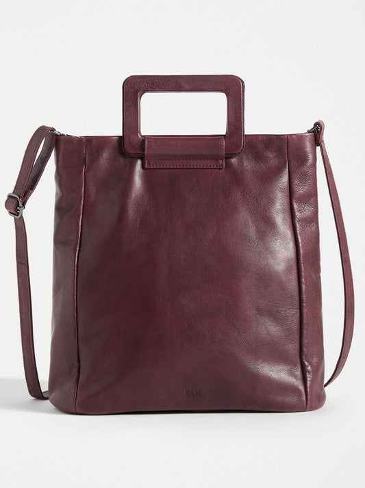 Image of Accessories. Product name - ELK NYSA TOTE in Bordeaux colour by brand - Elk