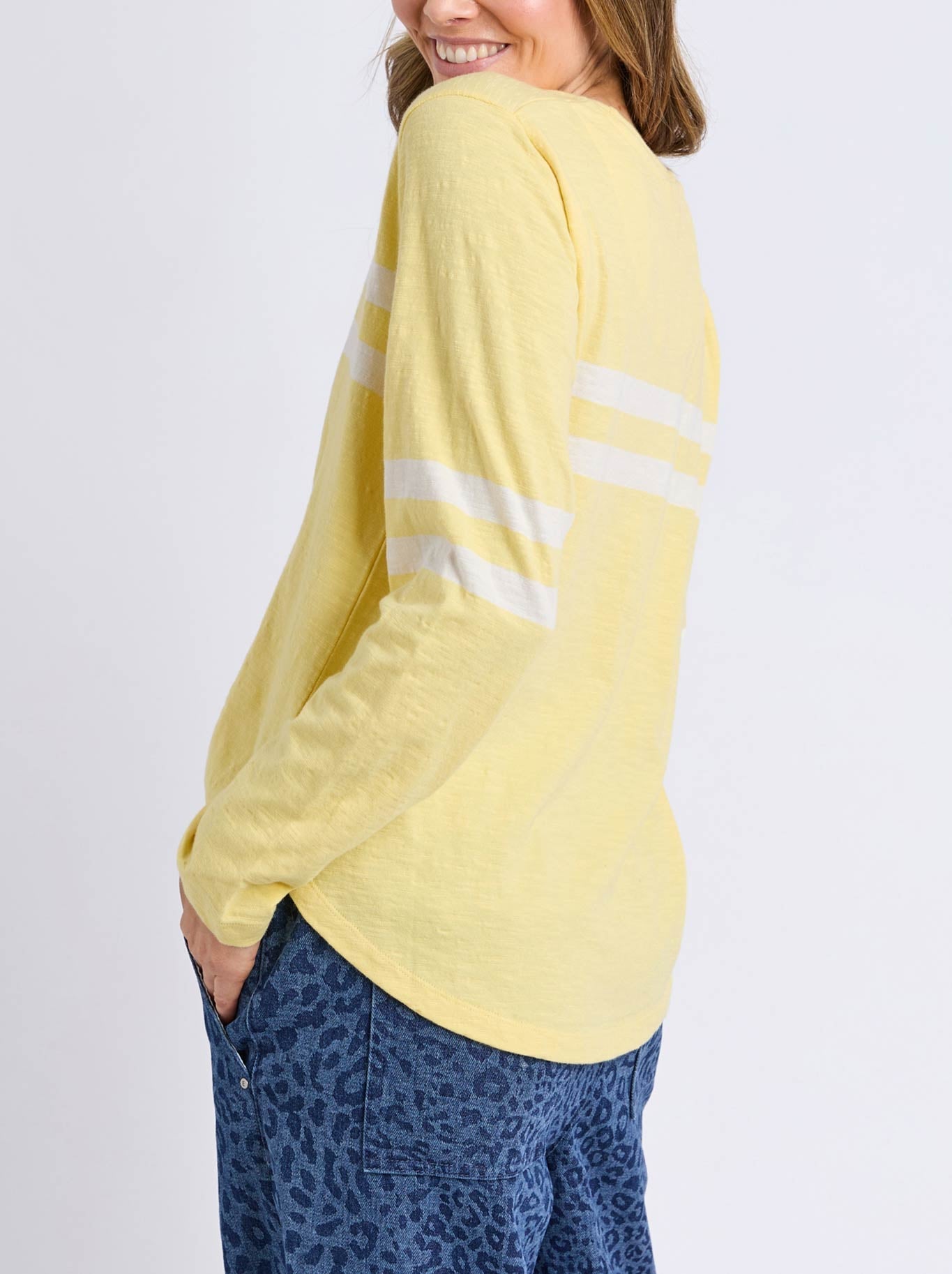 Elm Adora Long Sleeve Tee (Pale Lemon)