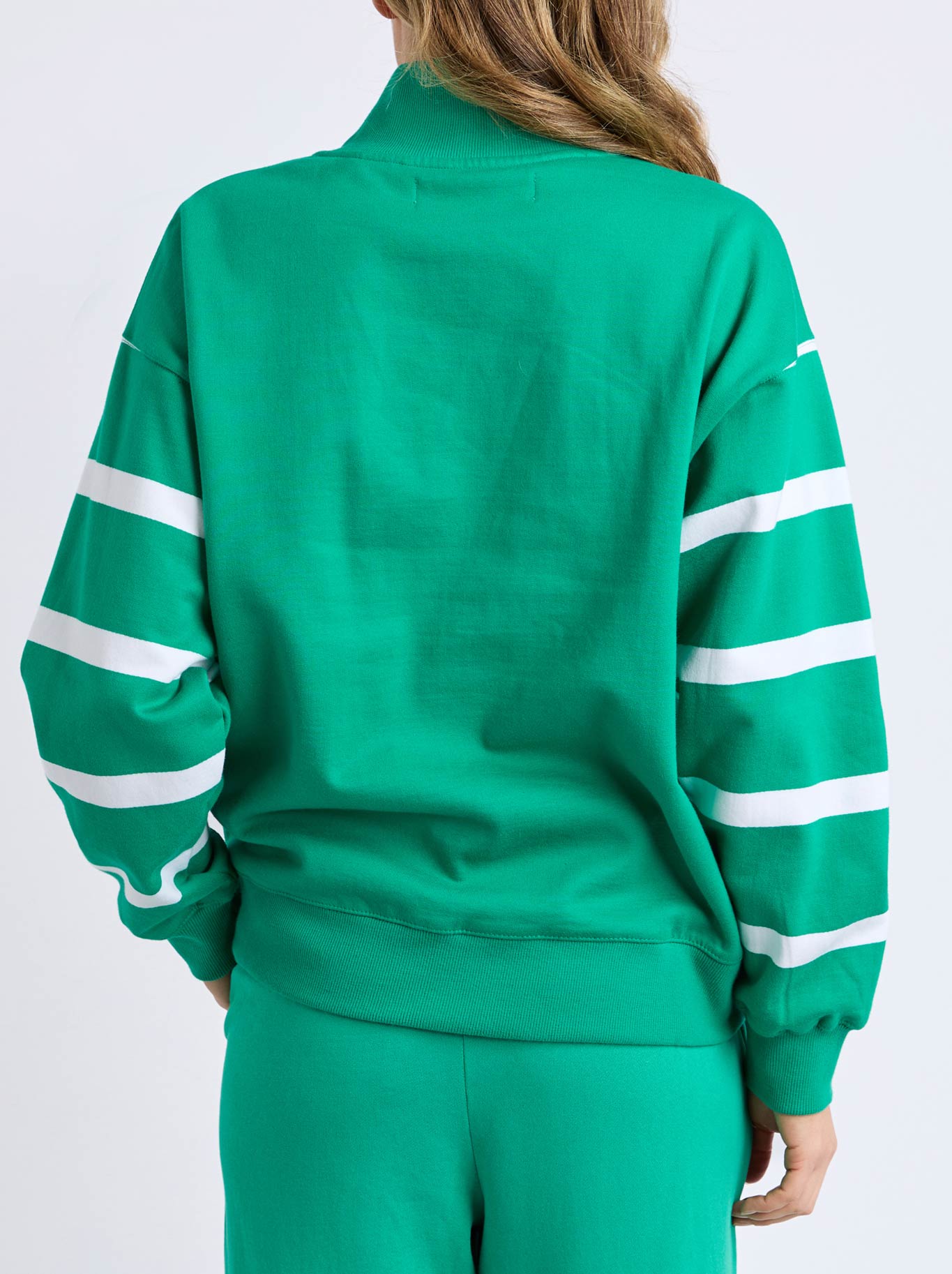 ELM LANE ZIP CREW (Green White)