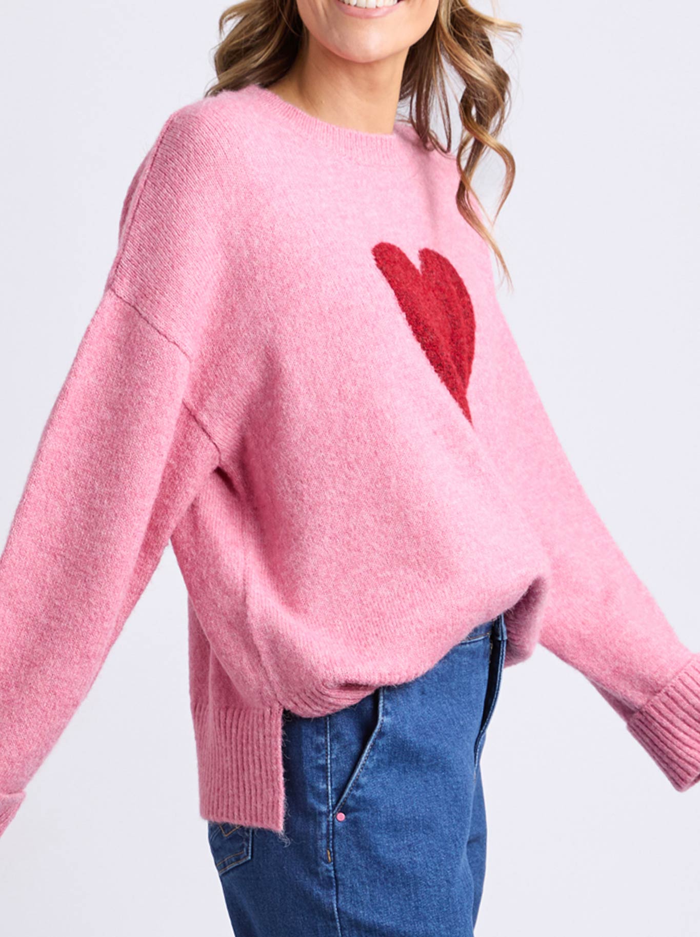 ELM INTERSIA HEART KNIT (Quartz Pink)