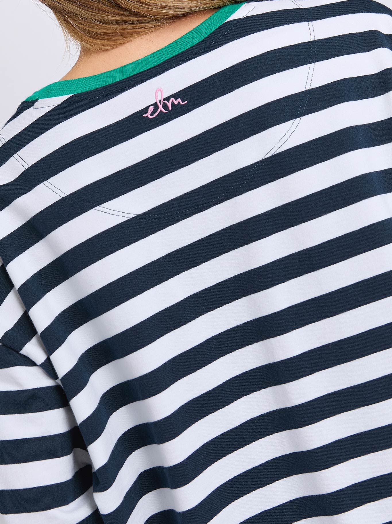 ELM MAPS CREW (Navy White Stripe)