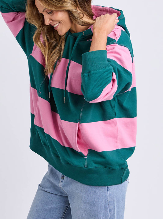 ELM LIBERTY BLOCK HOODIE (Pink/Green)