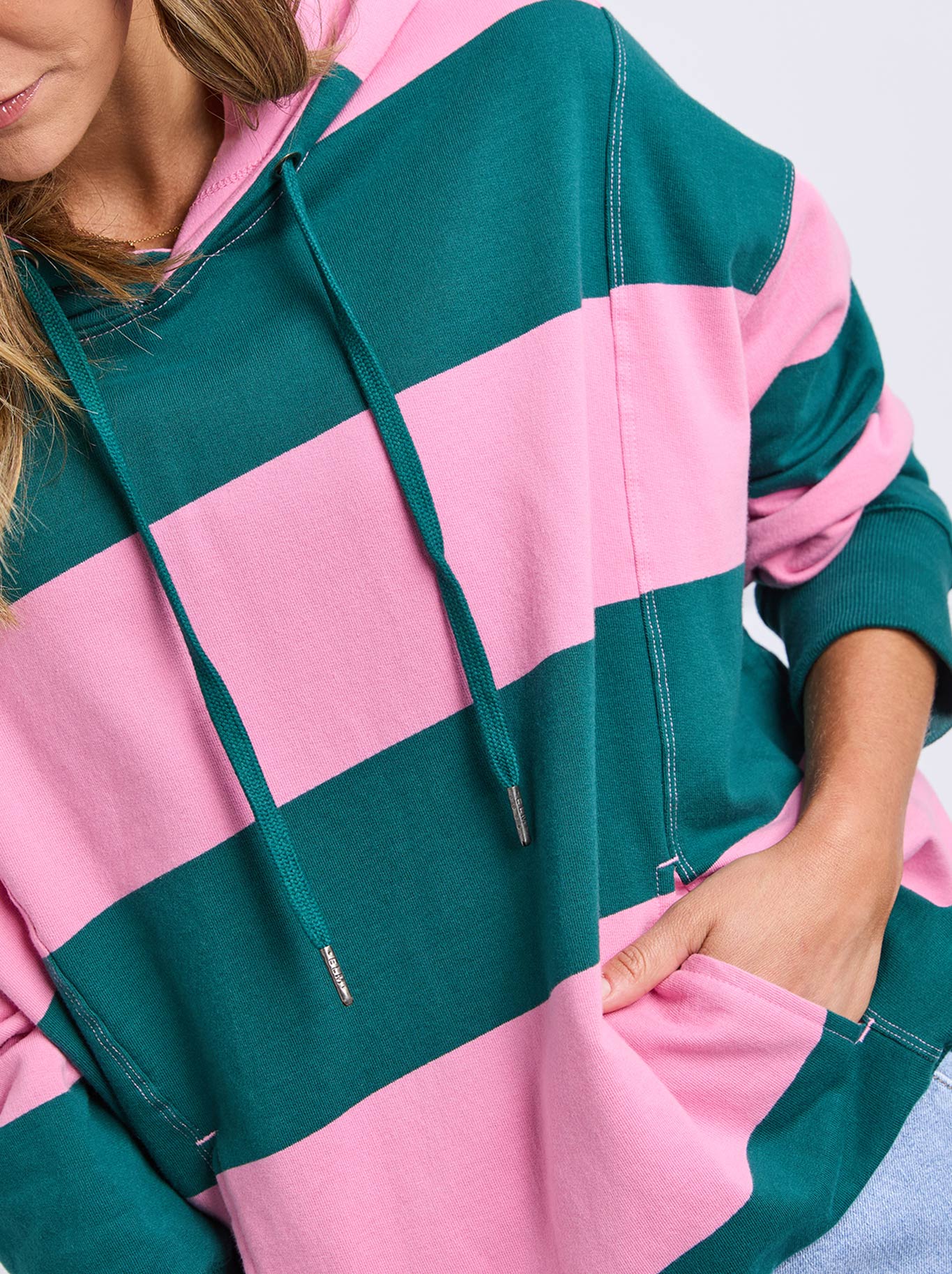 ELM LIBERTY BLOCK HOODIE (Pink/Green)