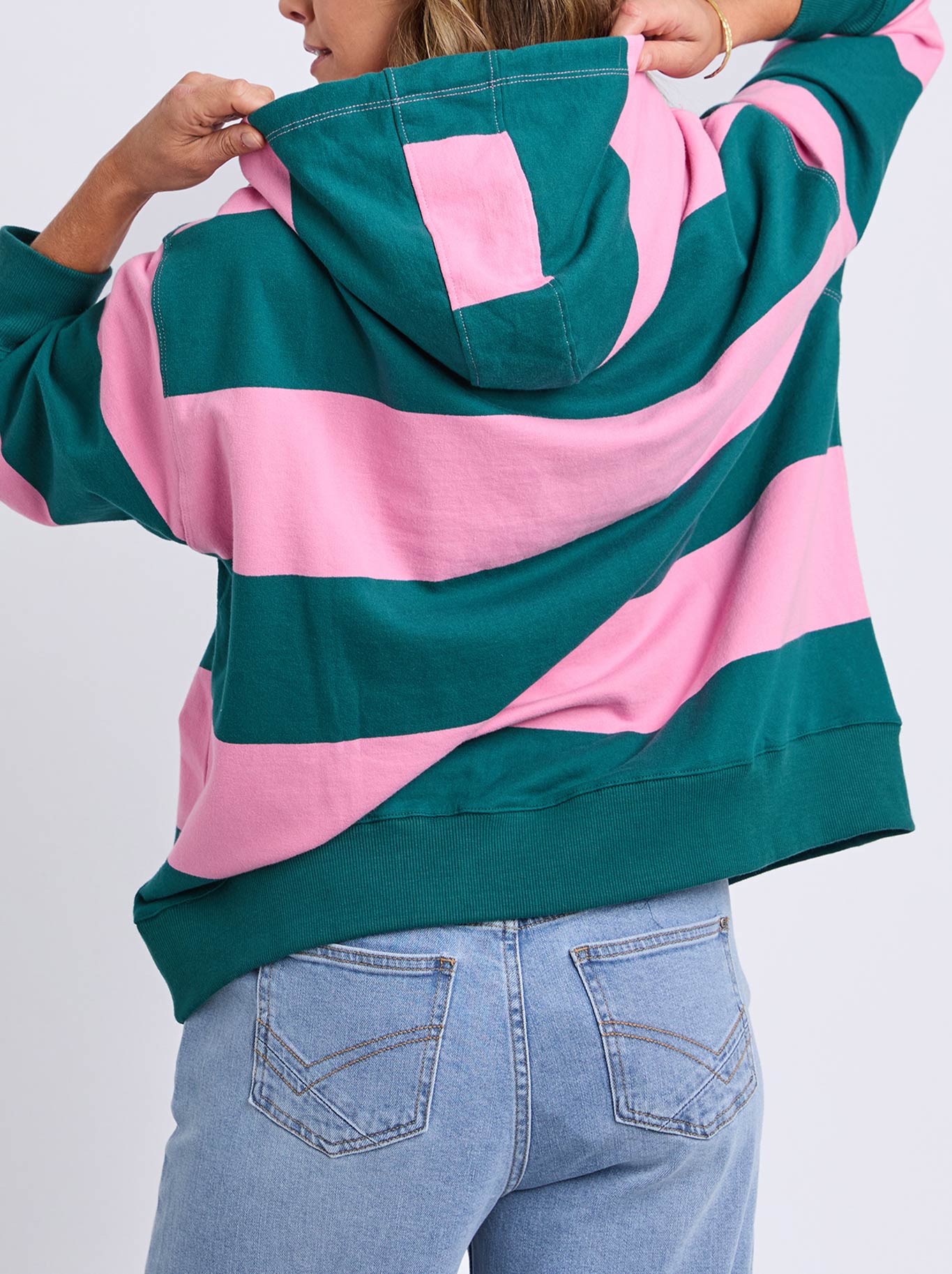 ELM LIBERTY BLOCK HOODIE (Pink/Green)