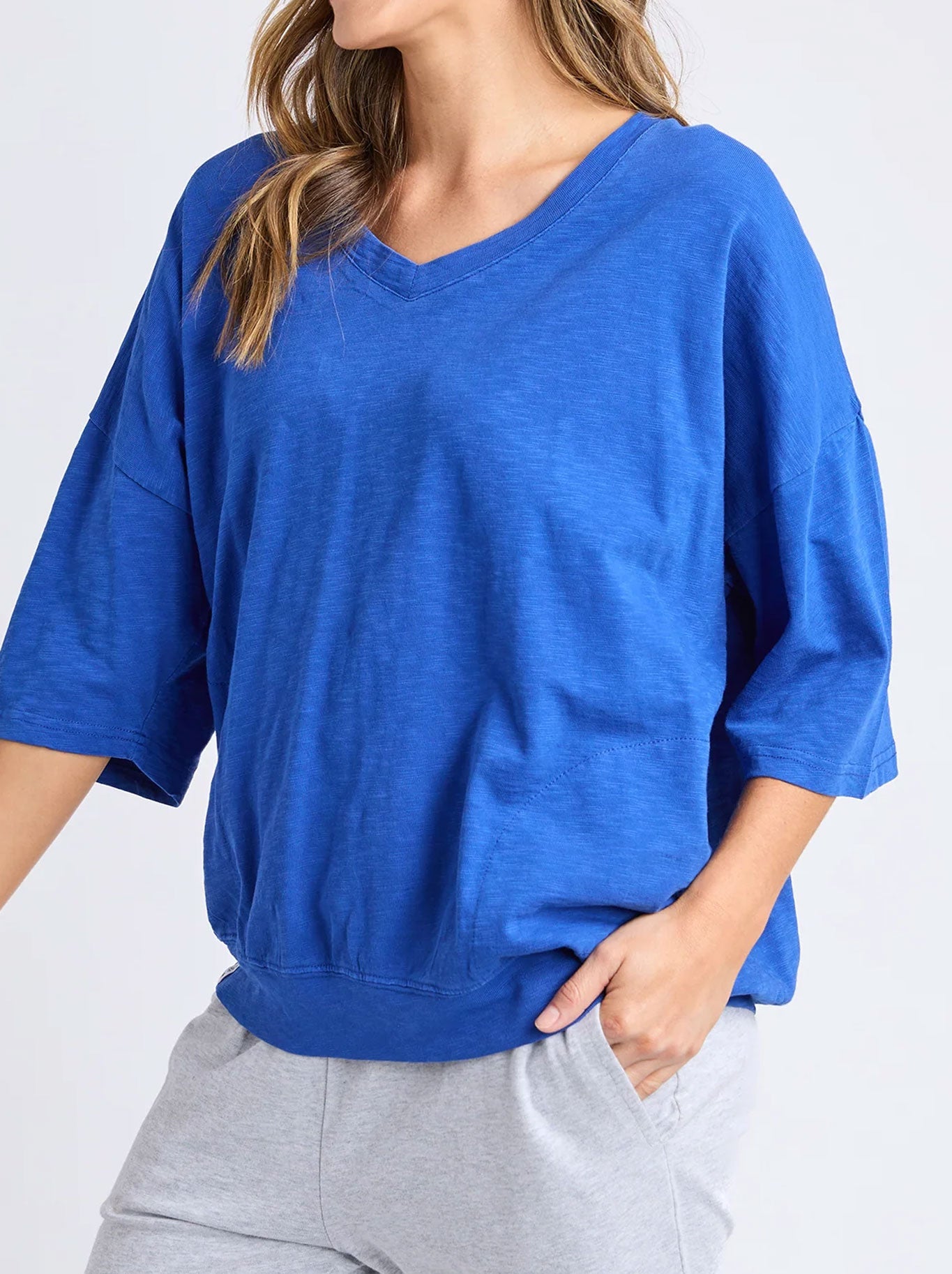 Elm Mazie V Neck (Gumdrop Green)