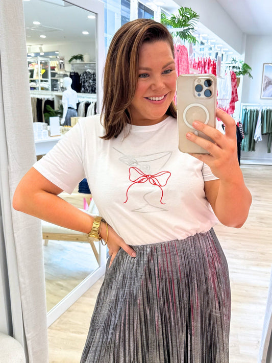 Image of T-Shirts. Product name - Martini Print Tee White in White colour by brand - Threadz