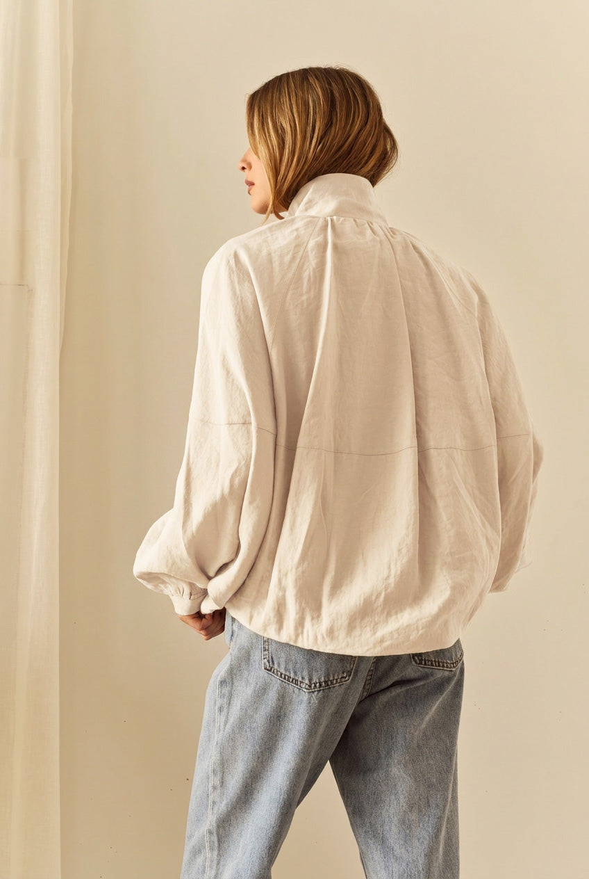 Sass Clothing Emma Batwing Bomber (Cream)
