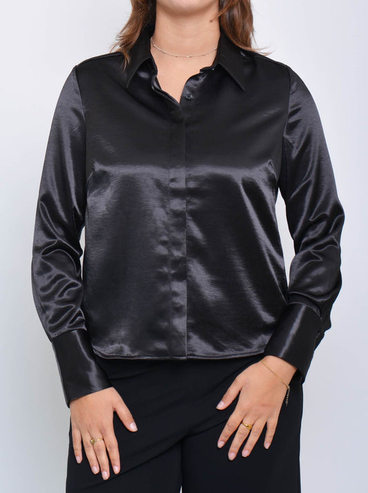 Image of Shirts. Product name - ENNI LUMINOUS SIGNATURE SHIRT in Black colour by brand - Enni
