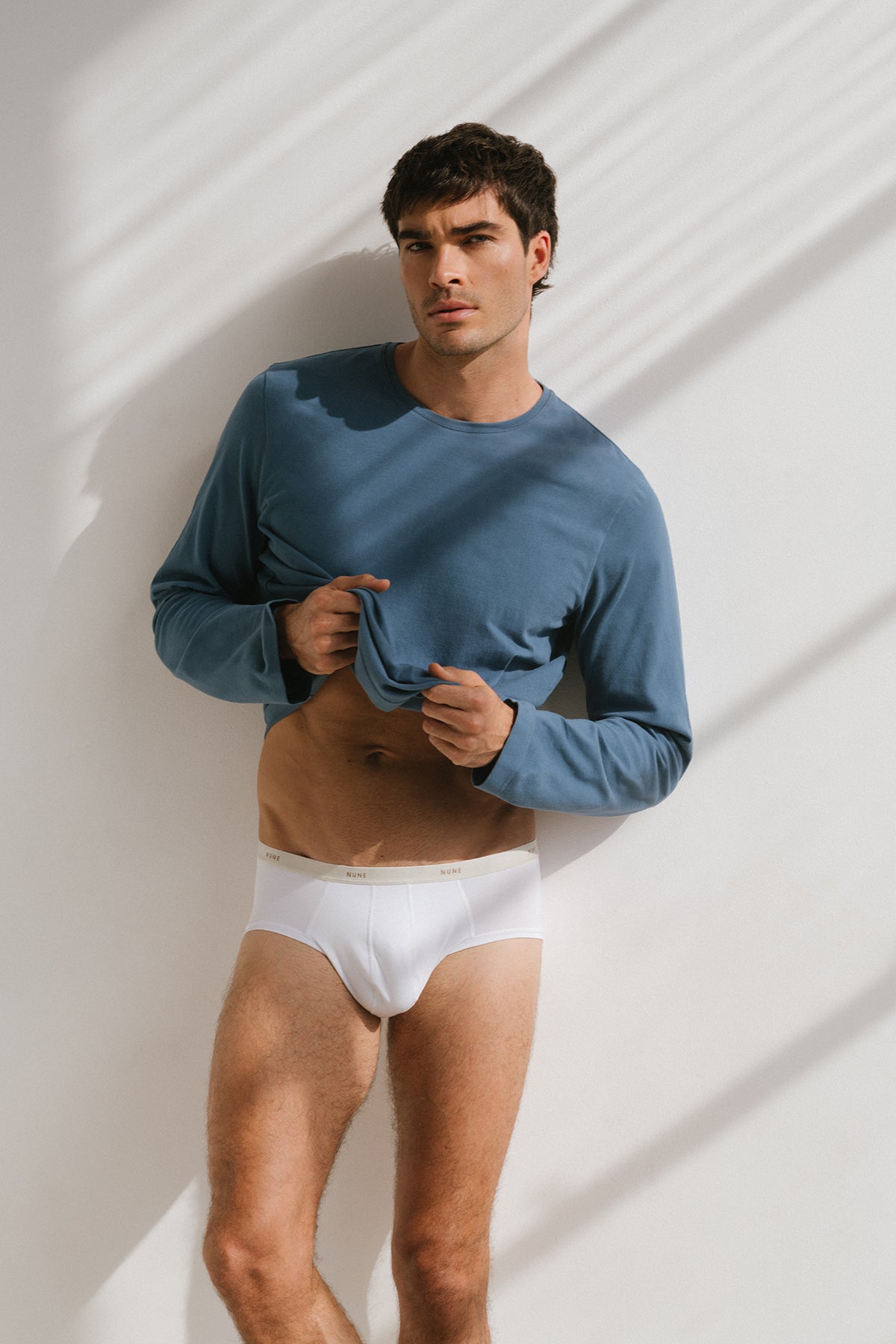 Image of Lingerie. Product name - Original Brief Mens White in White colour by brand - NUNE