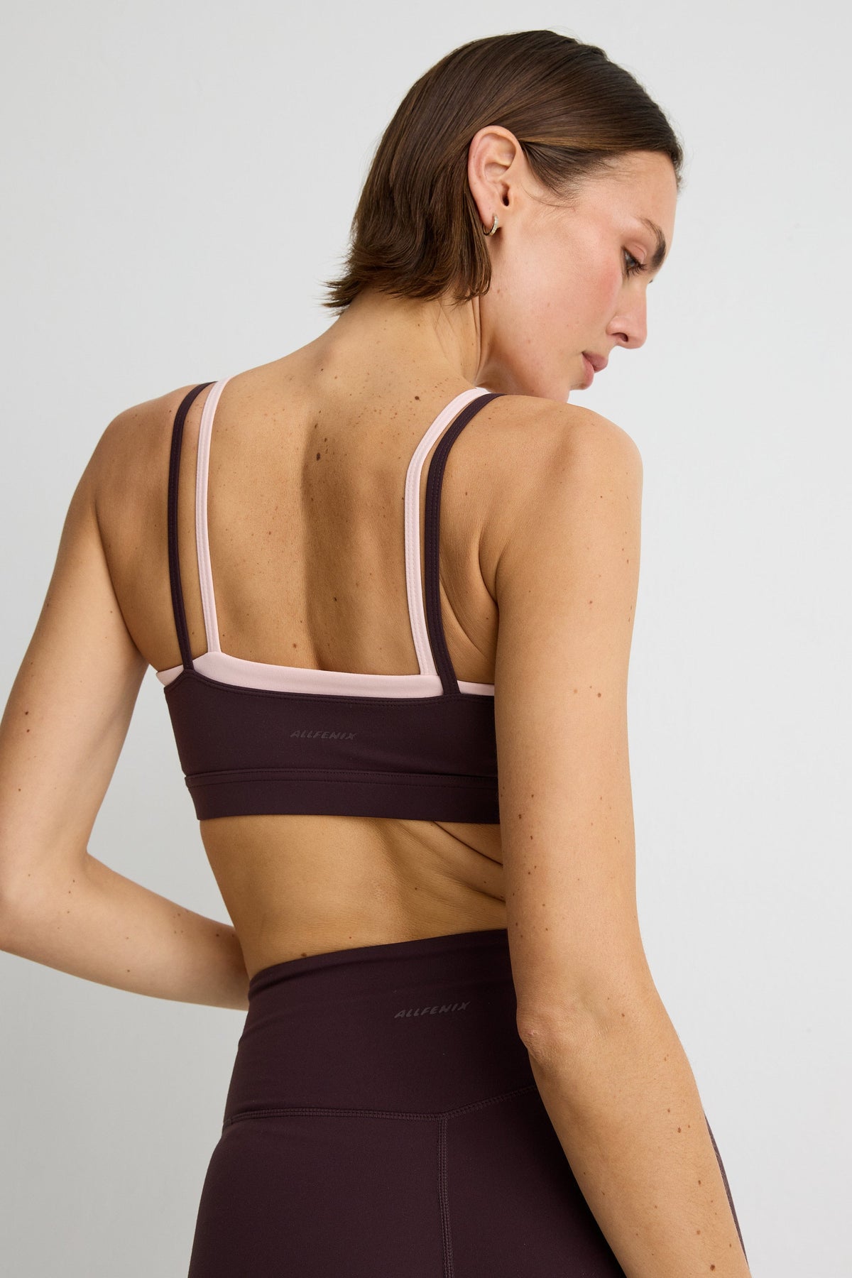 NEW ALLFENIX CloudCore Contrast Double Layer Sports Bra Double /Rose Quartz (Espresso)