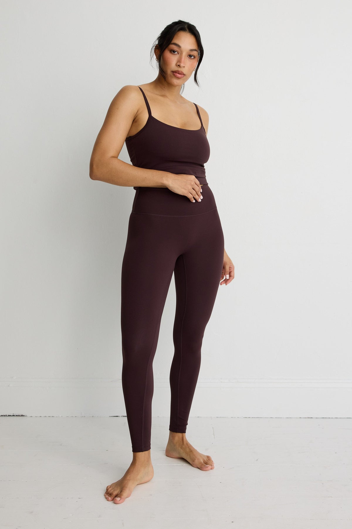 Image of Activewear. Product name - NEW ALLFENIX CloudCore Full Length Legging in Espresso colour by brand - All Fenix