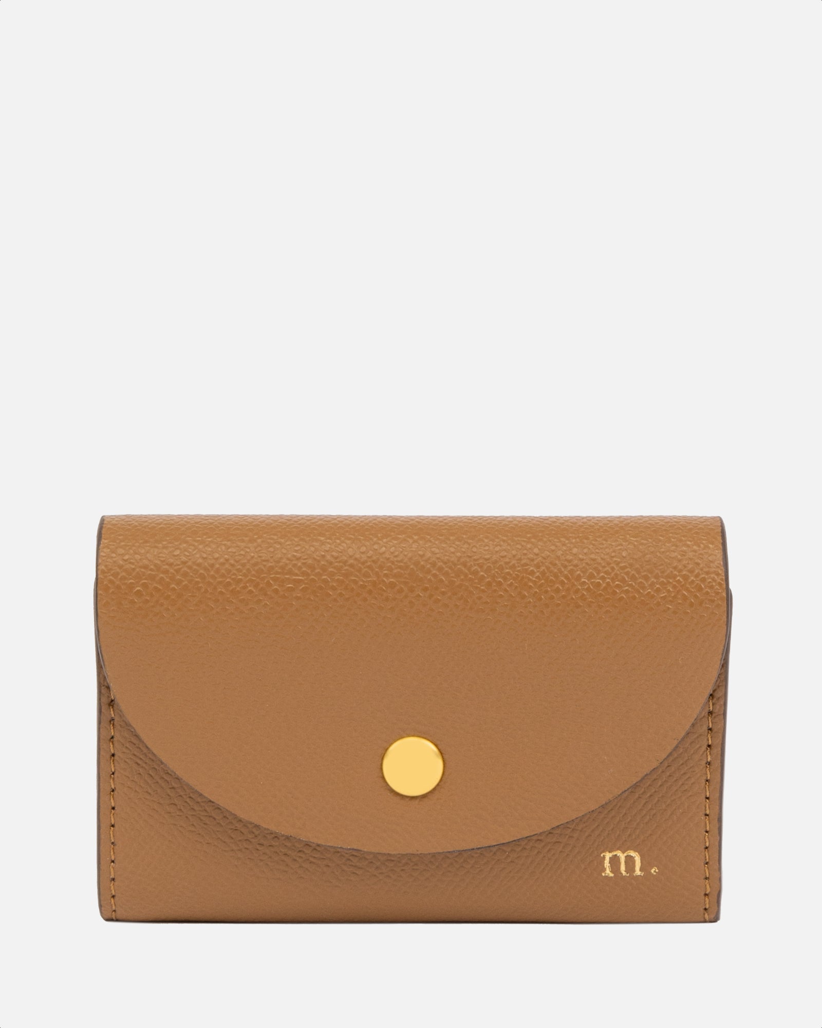 Image of Wallets & Money Clips. Product name - Essentials Business Card Holder Rich Tan in Tan colour by brand - The Daily Edited