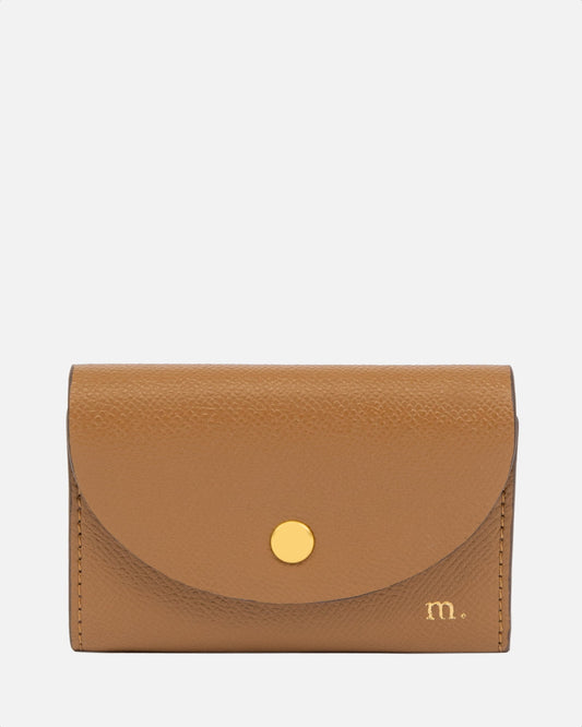 Image of Wallets & Money Clips. Product name - Essentials Business Card Holder Rich Tan in Tan colour by brand - The Daily Edited