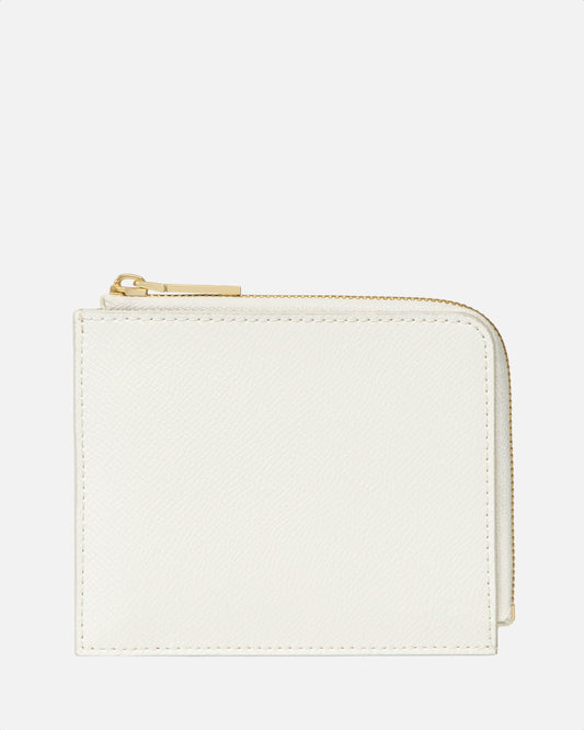 The Daily Edited Essentials Zip Wallet Pure White with (Black)
