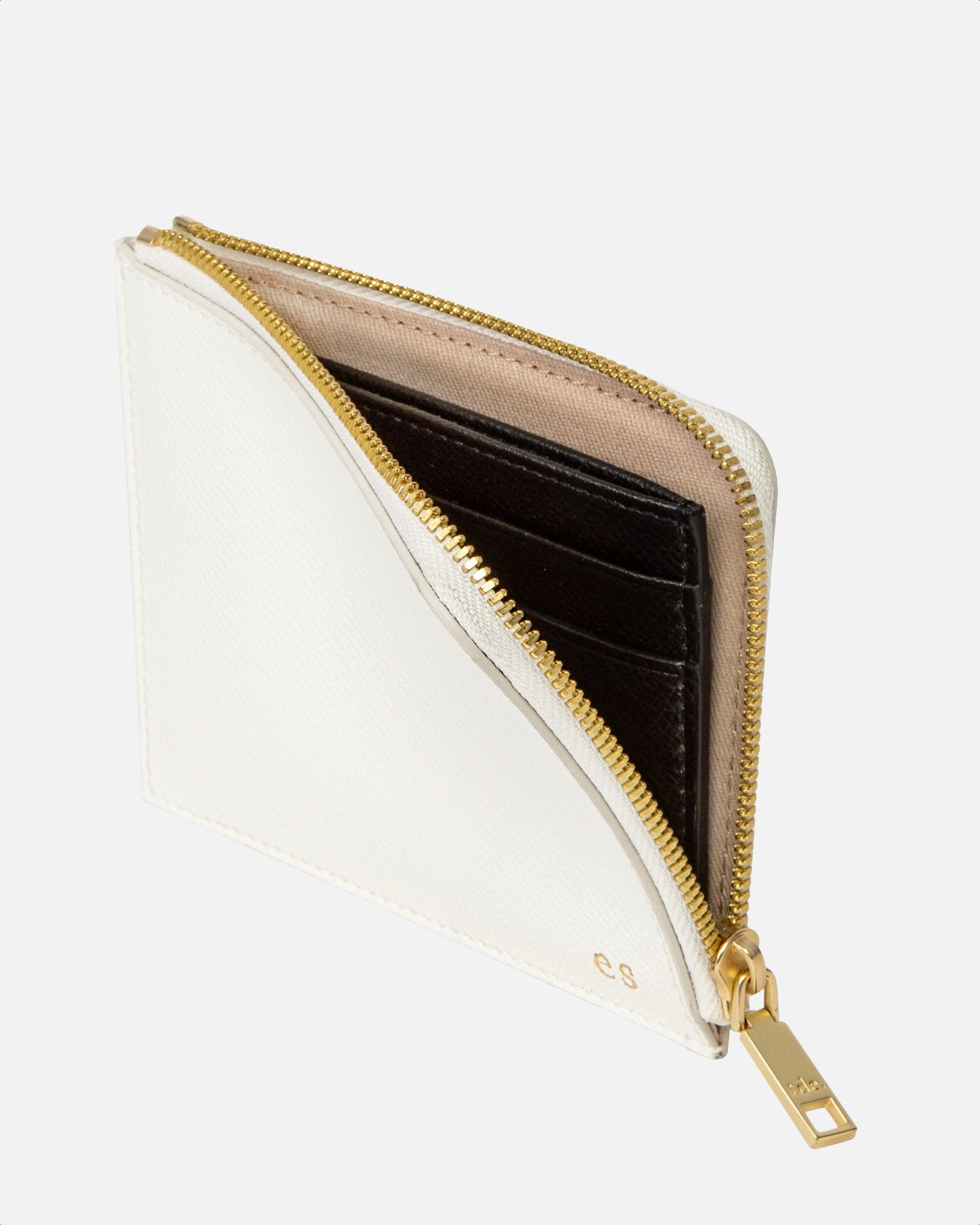 The Daily Edited Essentials Zip Wallet Pure White with (Black)