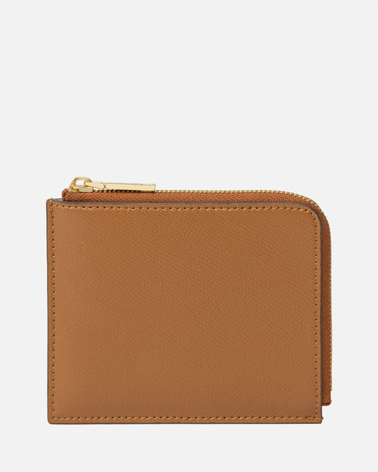 The Daily Edited Essentials Zip Wallet Rich Tan with Pure (White)