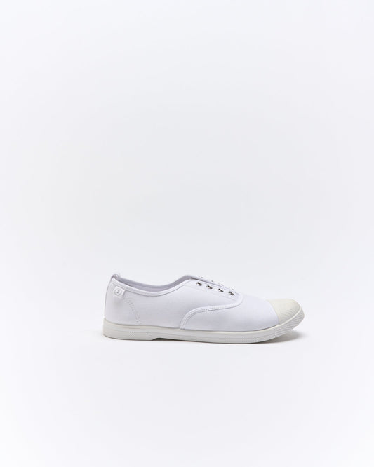 Image of Shoes. Productname: Walnut Melbourne Euro Canvas Plimsole in White colour by brand - Walnut Melbourne