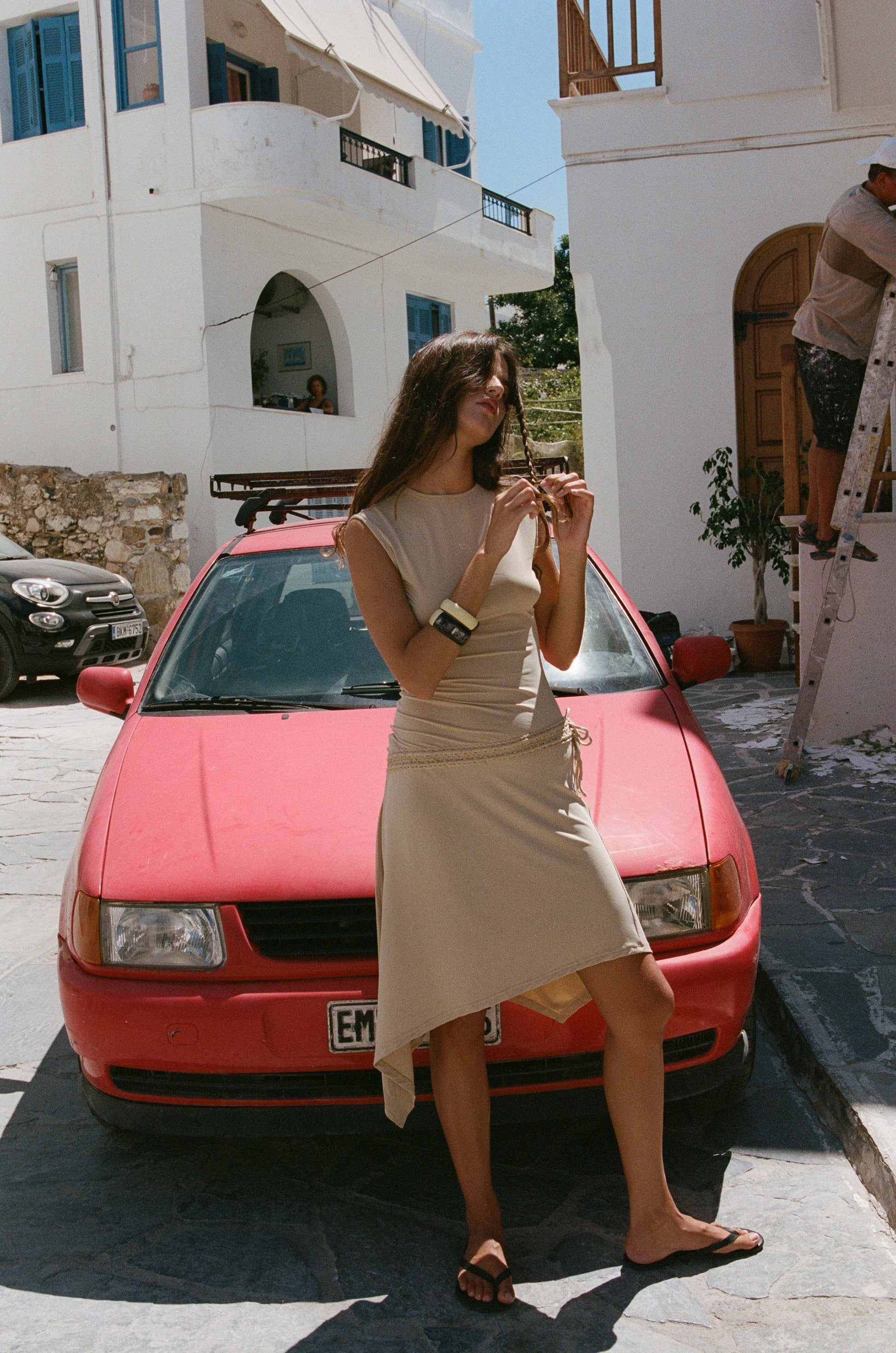Image of Dresses. Product name - Evie Dress in Beige colour by brand - With Jéan