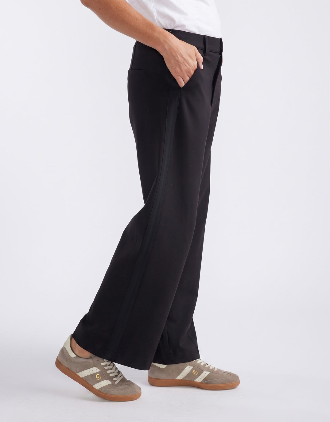 White & Co. Effortless Ponte Pant (Black/Black)