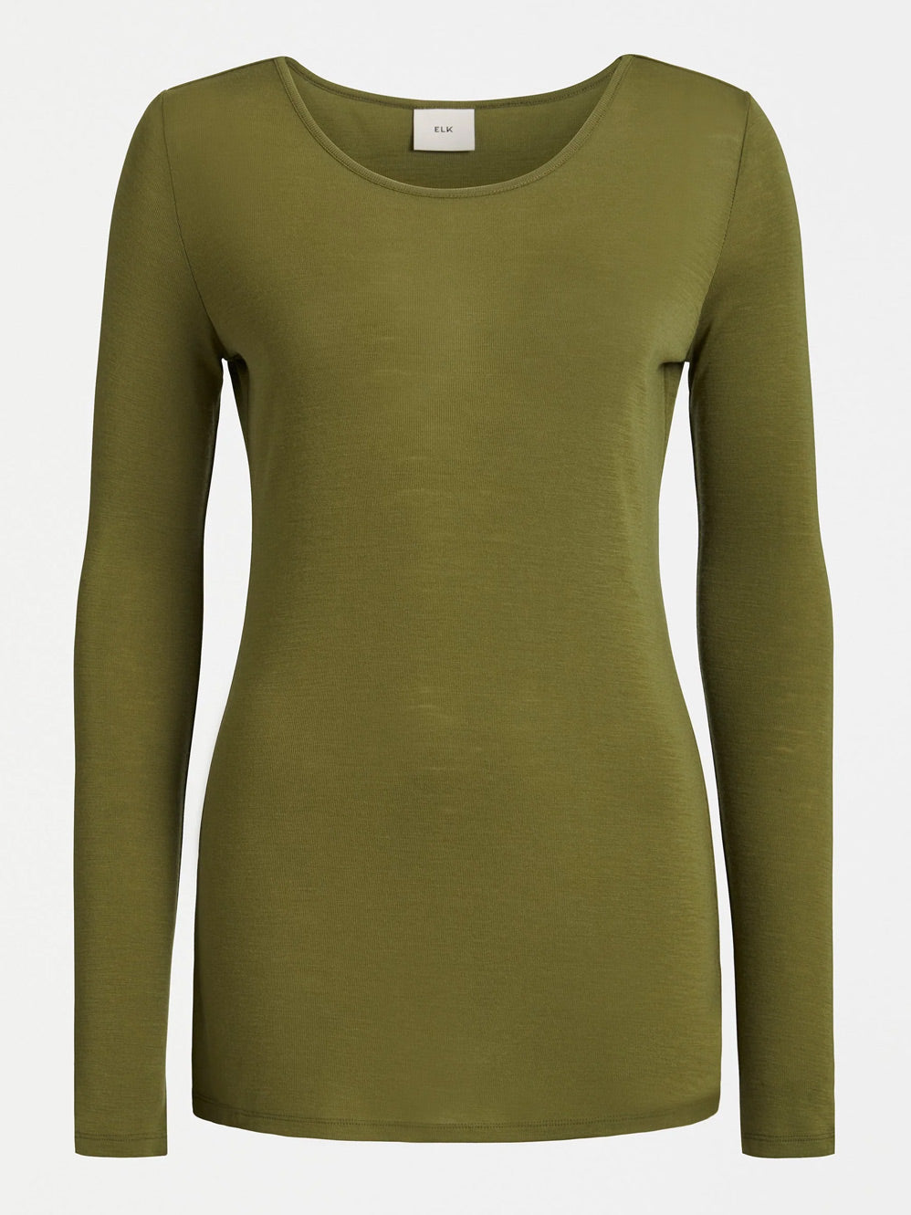 ELK MERINO LONG SLEEVE TOP (Olive)