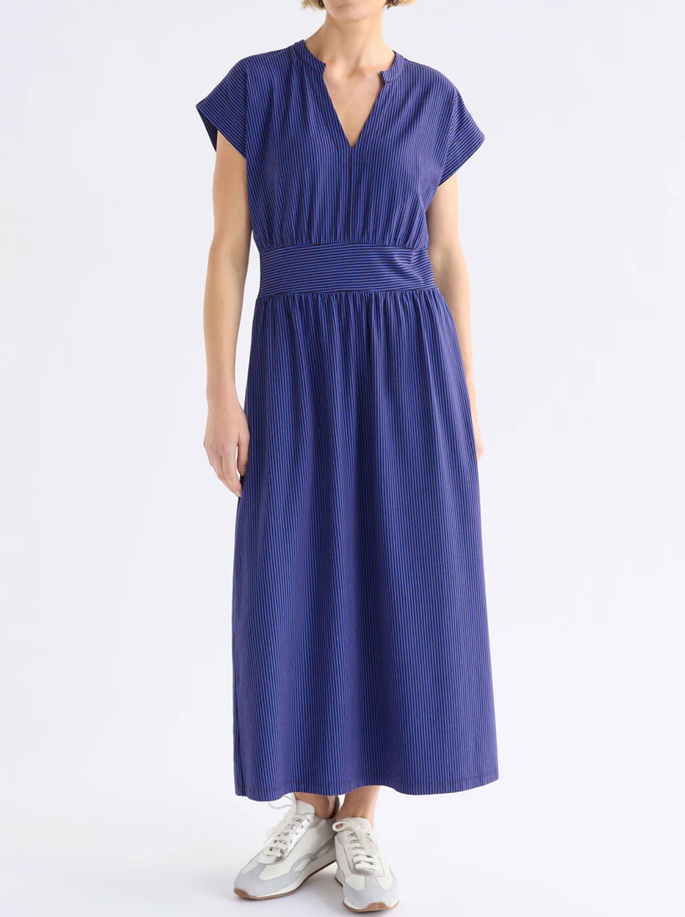 Image of Dresses. Productname: ELK EVVE DRESS in Chocolate Cobalt colour by brand - Elk