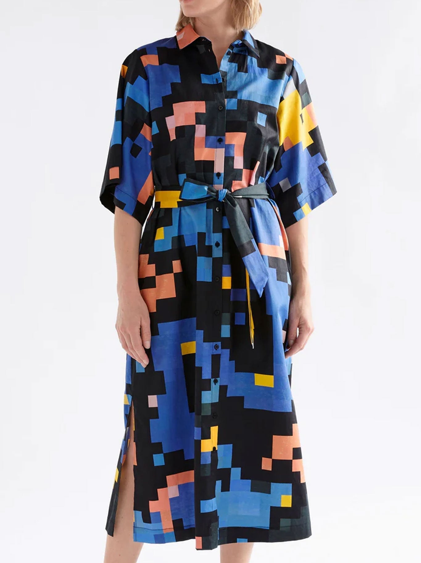 Image of Dresses. Productname: ELK GRAND SHIRT DRESS in Lucent Print colour by brand - Elk