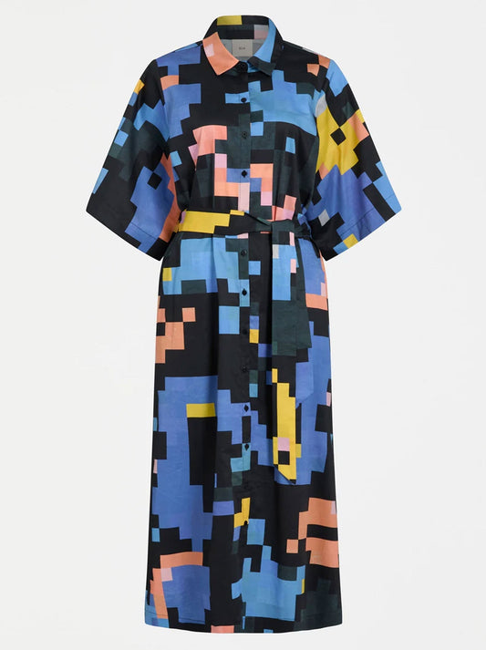ELK GRAND SHIRT DRESS (Lucent Print)