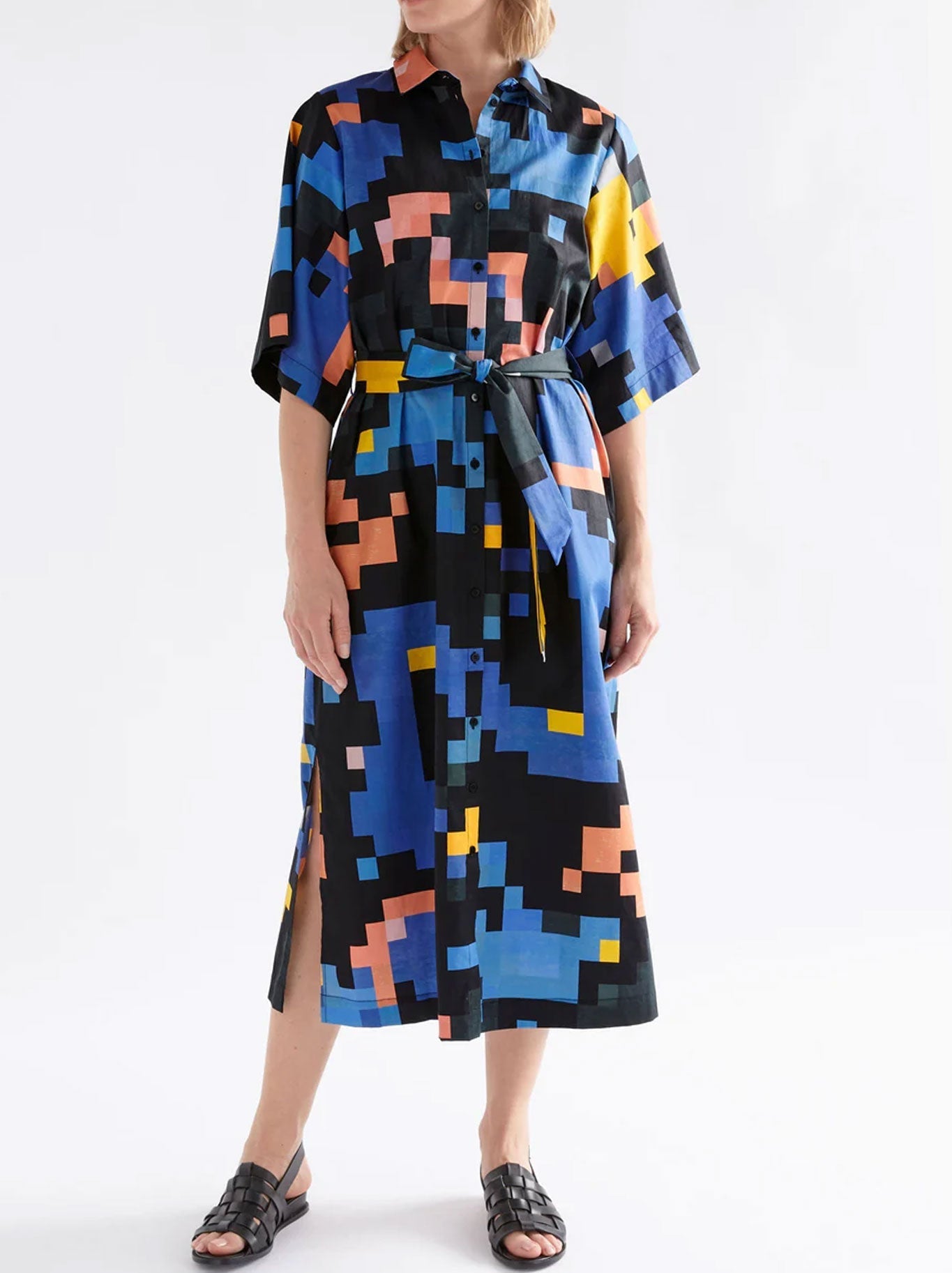 ELK GRAND SHIRT DRESS (Lucent Print)