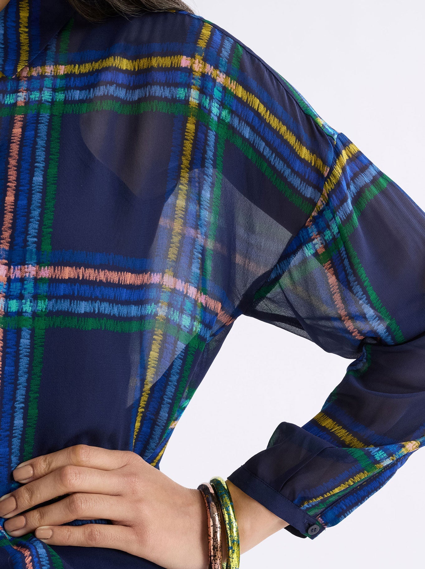 ELK EIR SHEER SHIRT (Elba Check)