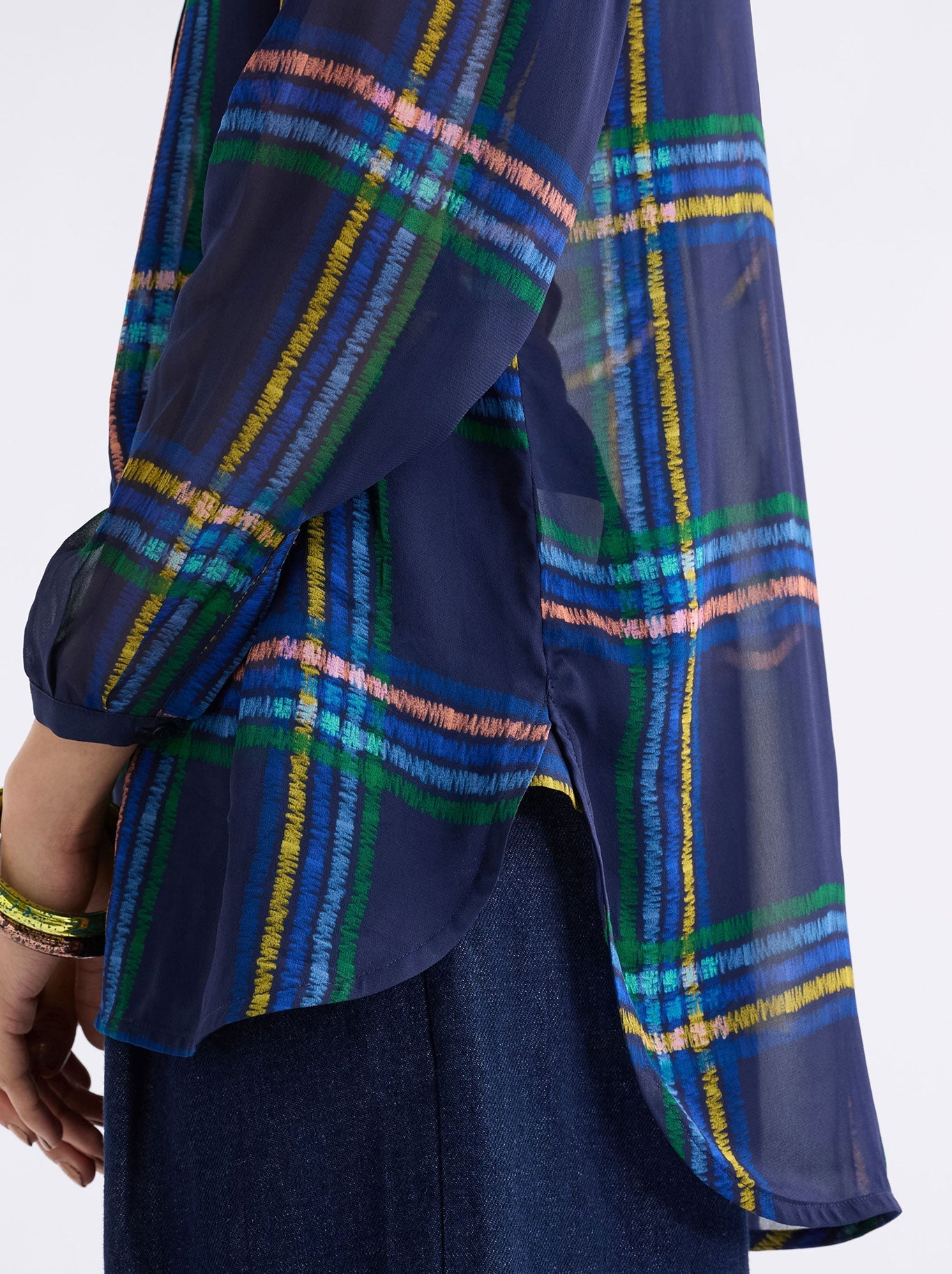 ELK EIR SHEER SHIRT (Elba Check)