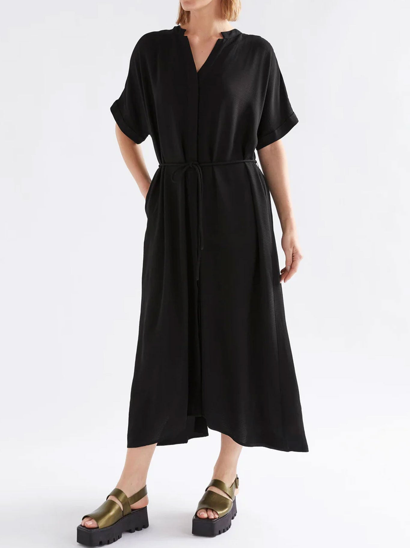 Elk Omia Shirt Dress (Black)