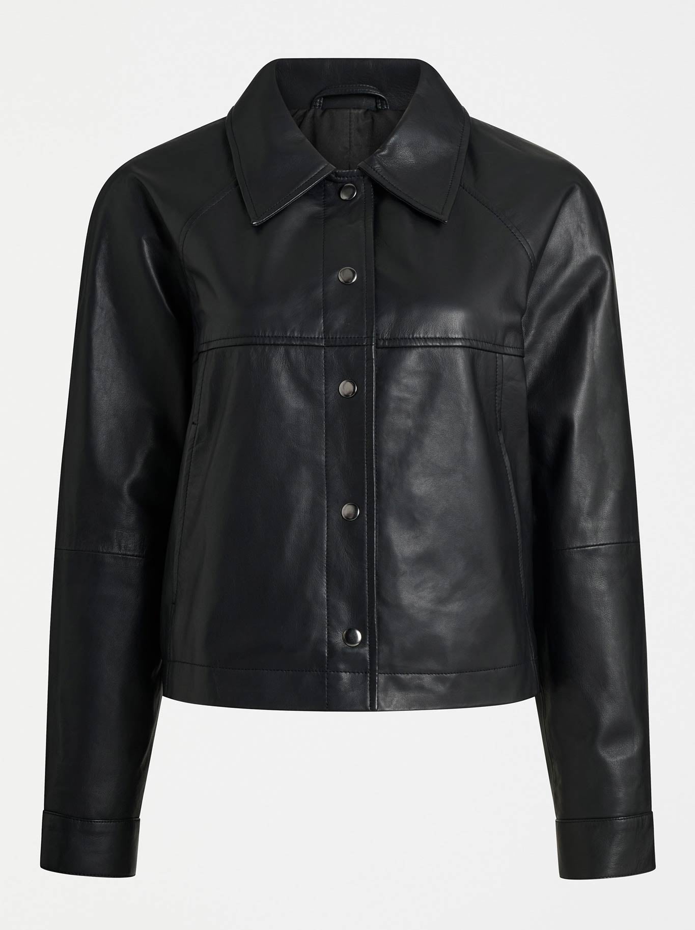 ELK NAHKA LEATHER JACKET (Black)
