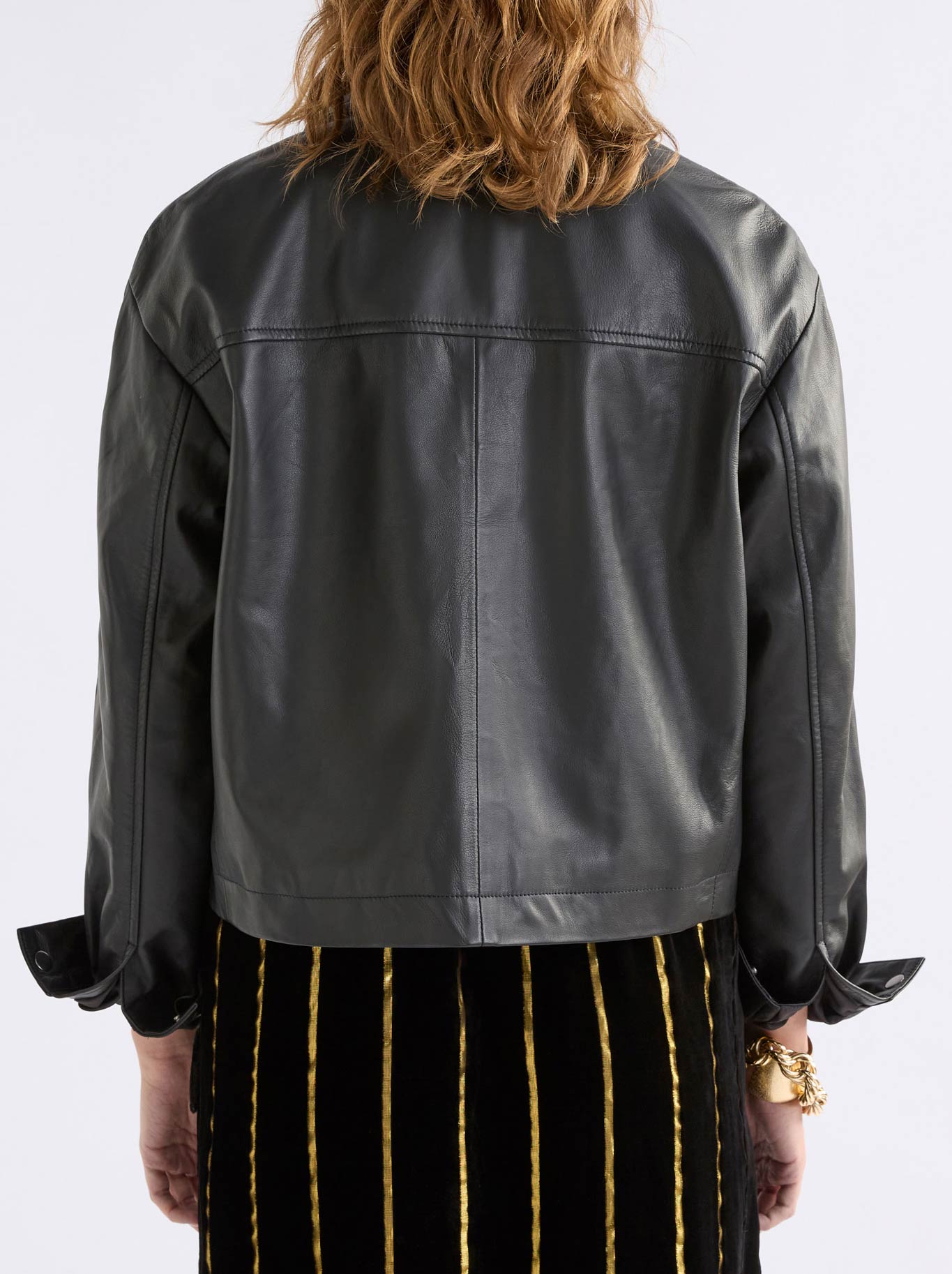 ELK NAHKA LEATHER JACKET (Black)