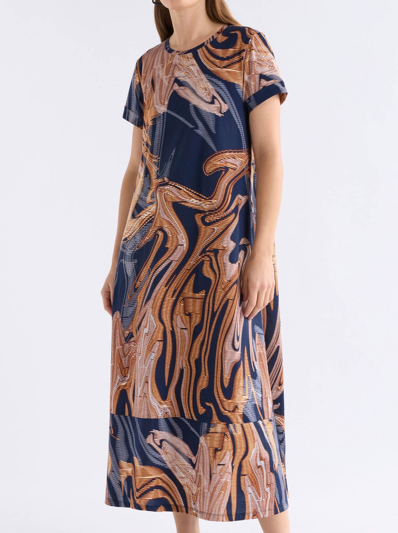 Image of Dresses. Product name - Elk Haki Dress in Brandr Print colour by brand - Elk