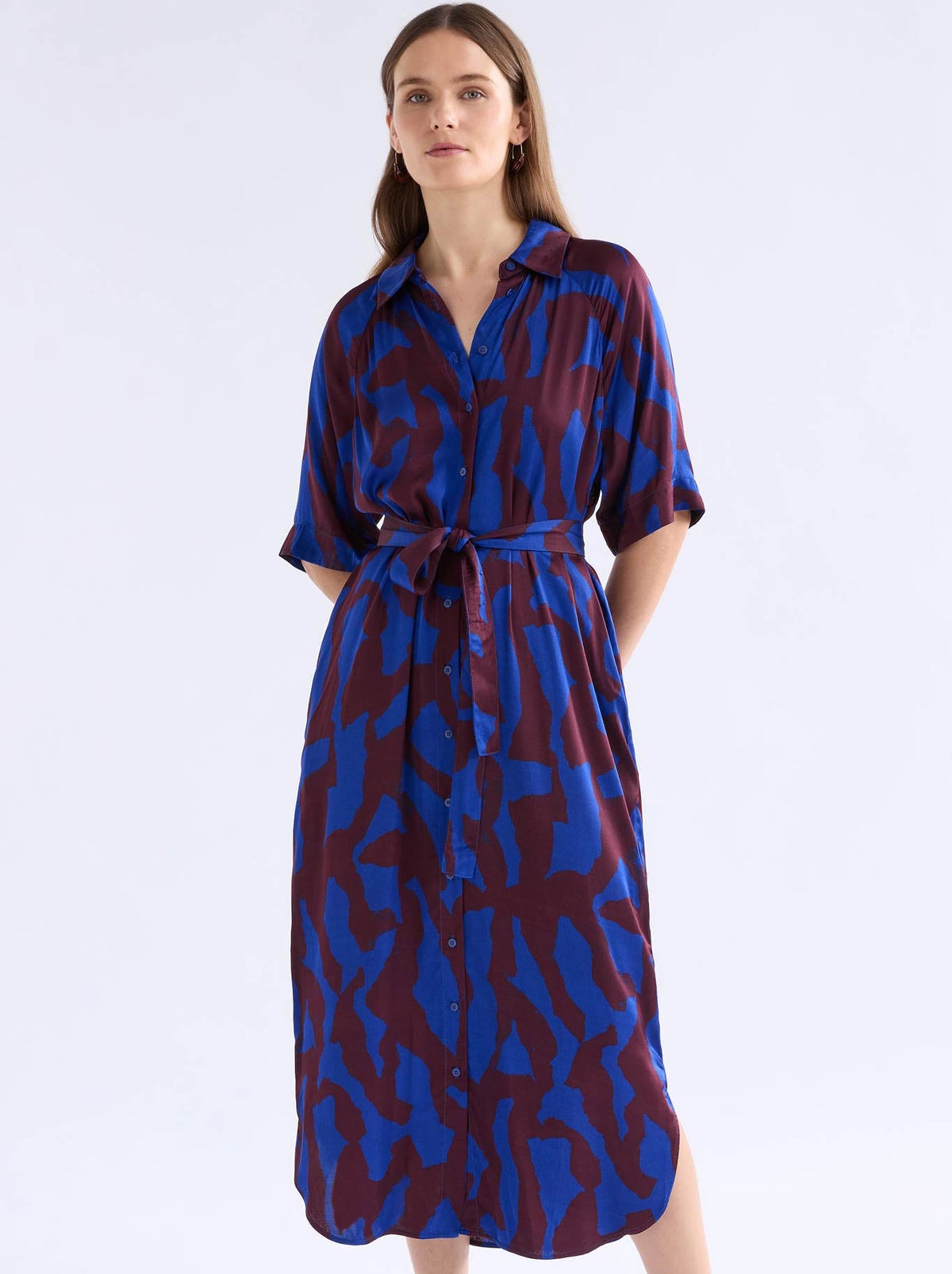 Image of Dresses. Product name - Elk Besa Shirt Dress in Varr Print colour by brand - Elk