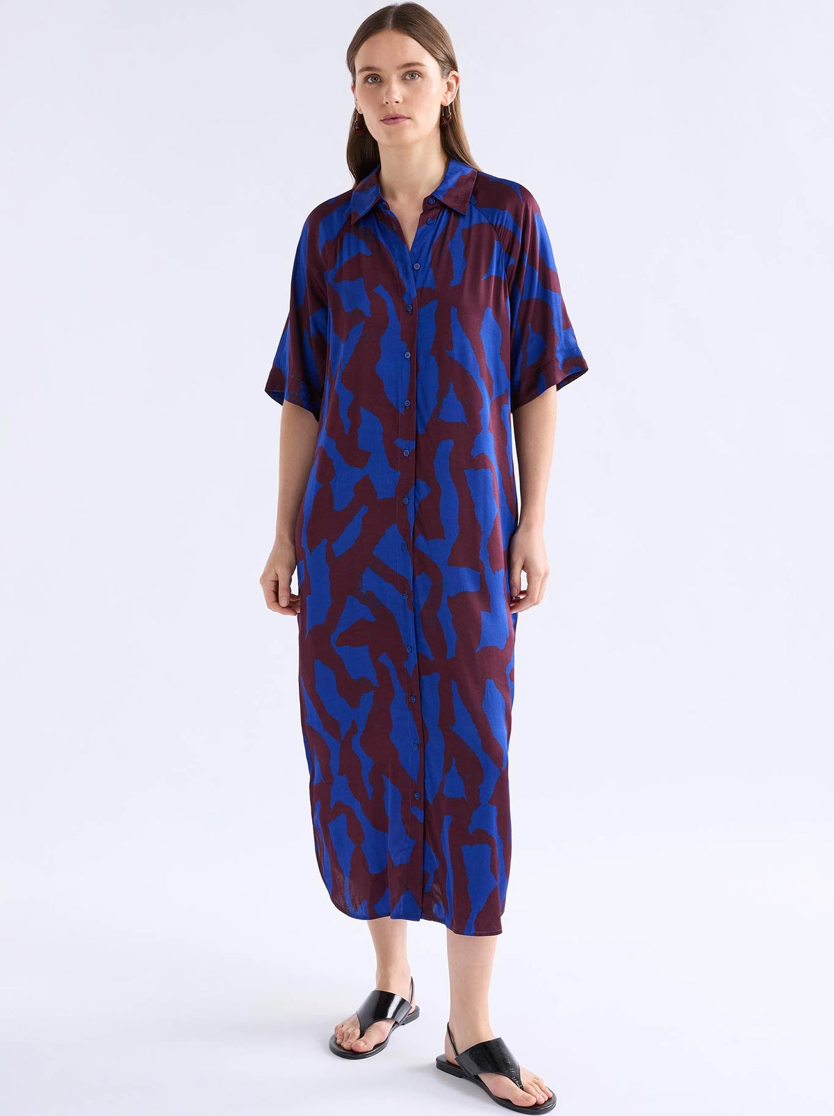 Elk Besa Shirt Dress (Varr Print)