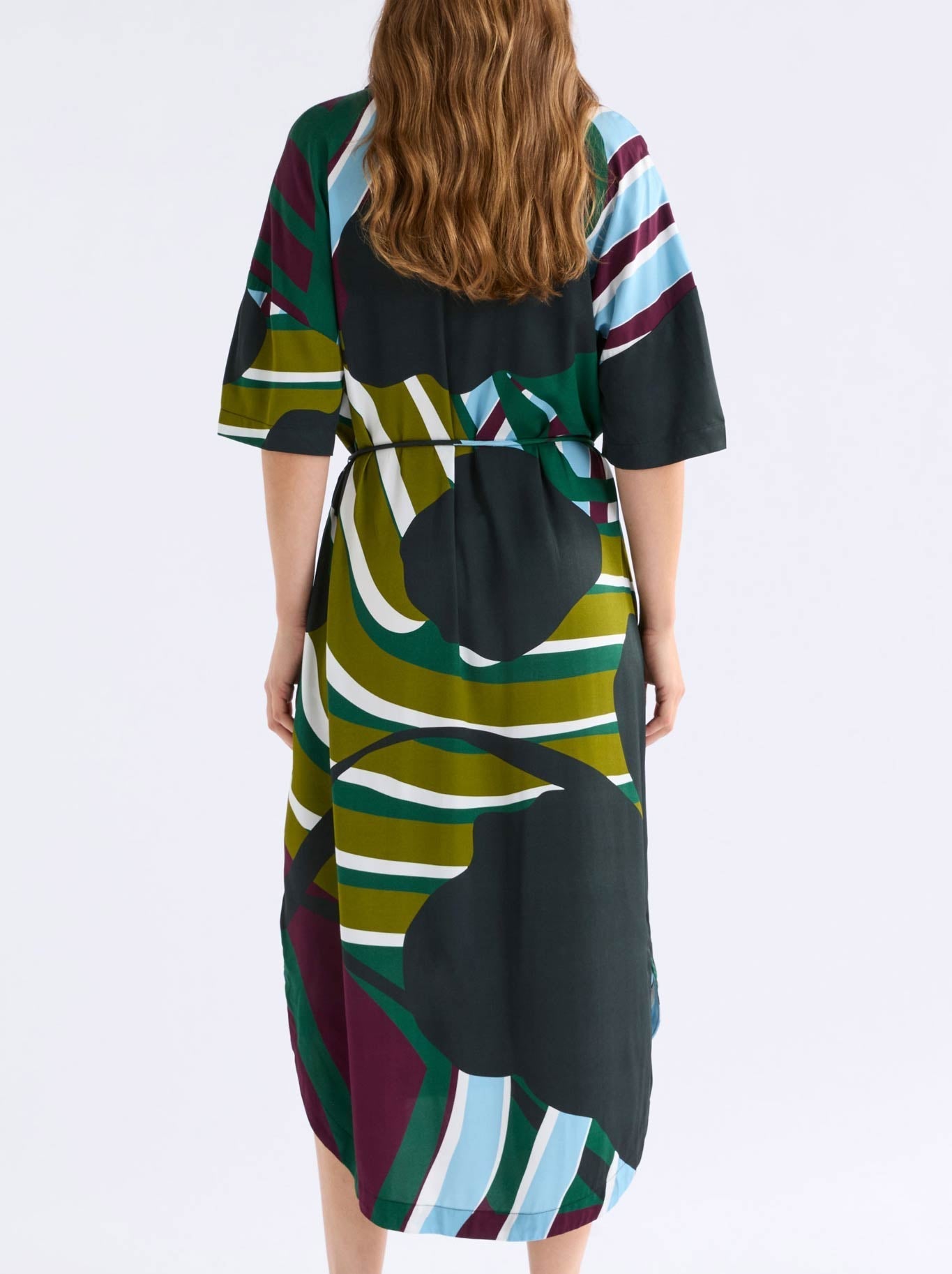 ELK KOBAII SHIRT DRESS (Stribe Print)